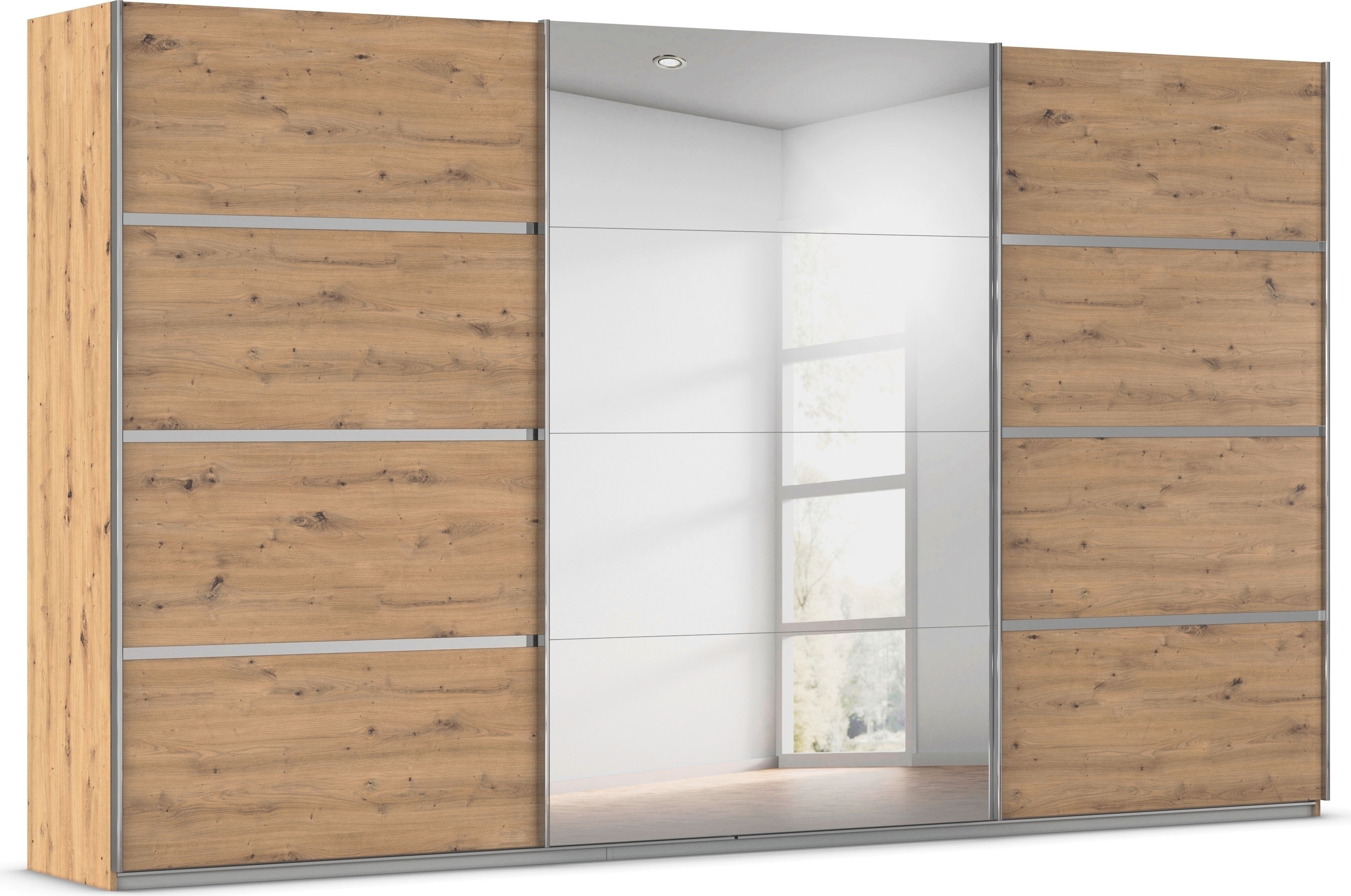 OTTO home Kleiderschrank "Mehrzweckschrank Aktenschrank Möbel Mietswohnung Schlafzimmer AVOLA" 3 verschiedene Ausstattungen BASIC/CLASSIC/PREMIUM (inkl. SOFT-CLOSE), mit eleganten Zierleisten in Chrom, Schwarz oder Weiß MADE IN GERMANY