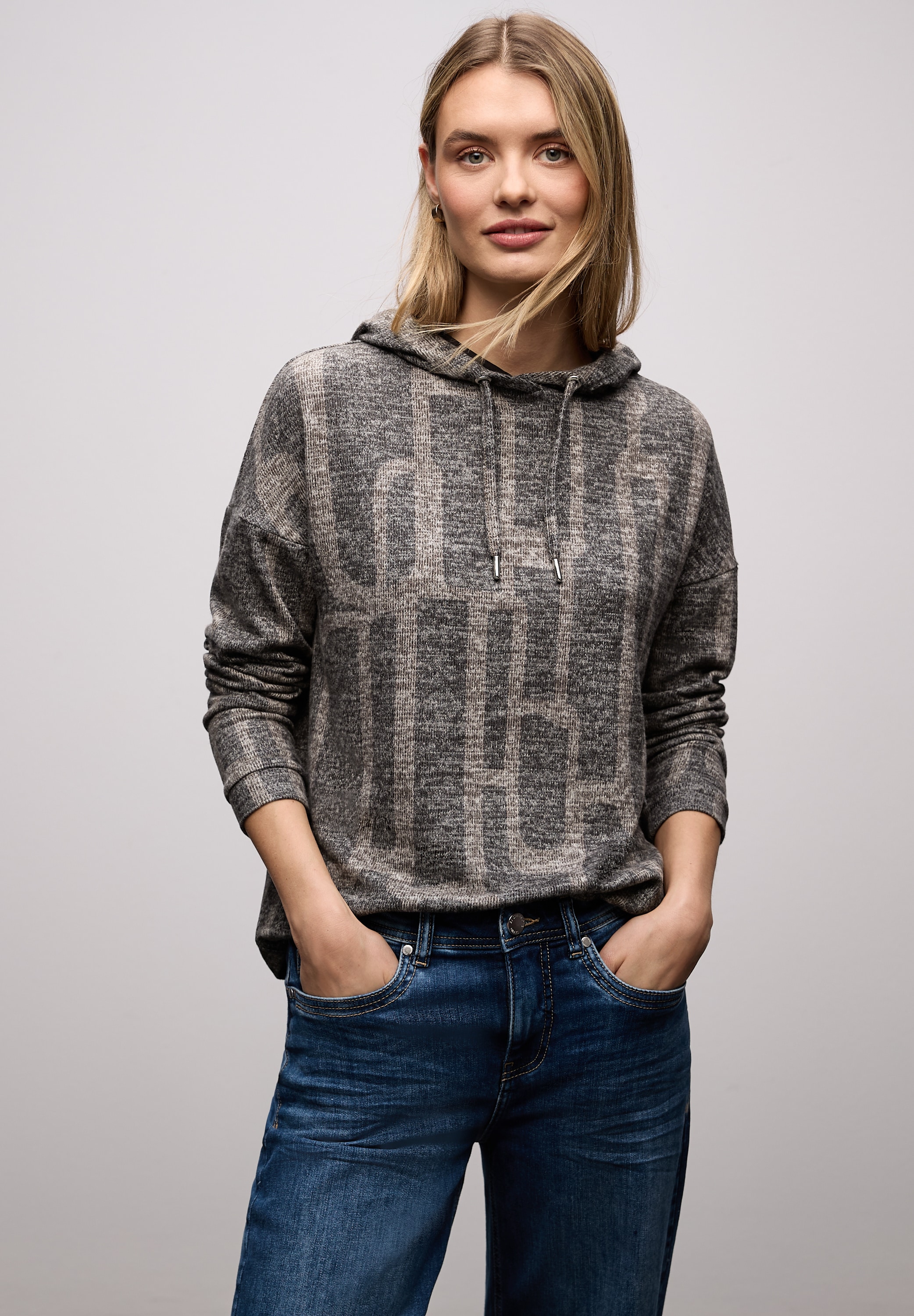 STREET ONE Kapuzenpullover Lässige Kapuze samt Tunnelzug günstig online kaufen