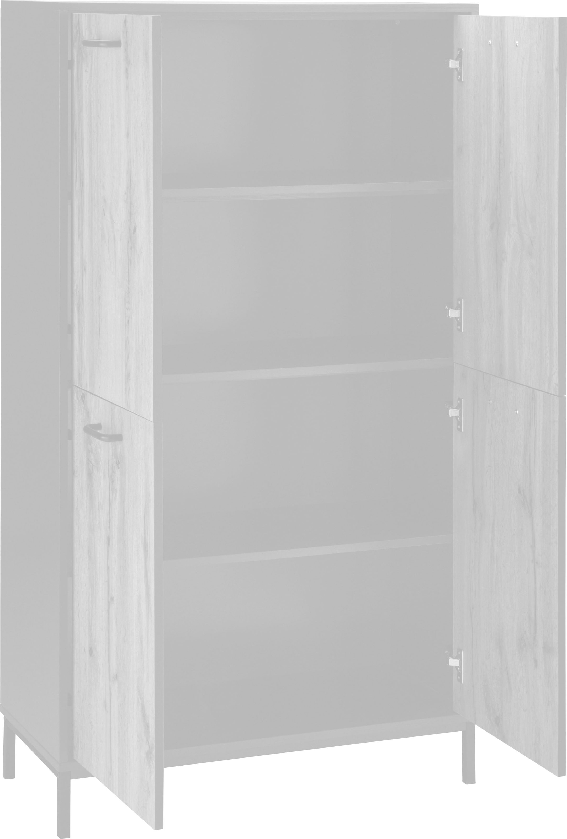 Places of Style Aktenschrank »Rocco«, Einlegeboden hinter jedem Türenpaar, Griffe aus Metall, Höhe 150,5 cm