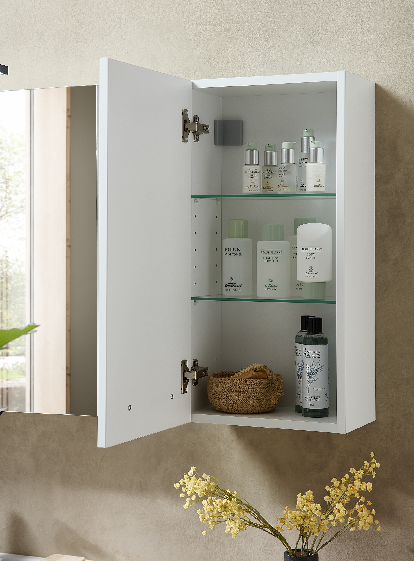 Saphir Badmöbel-Set »Quickset 500, Waschbeckenunterschrank mit Spiegel« 4 Stk. tlg.