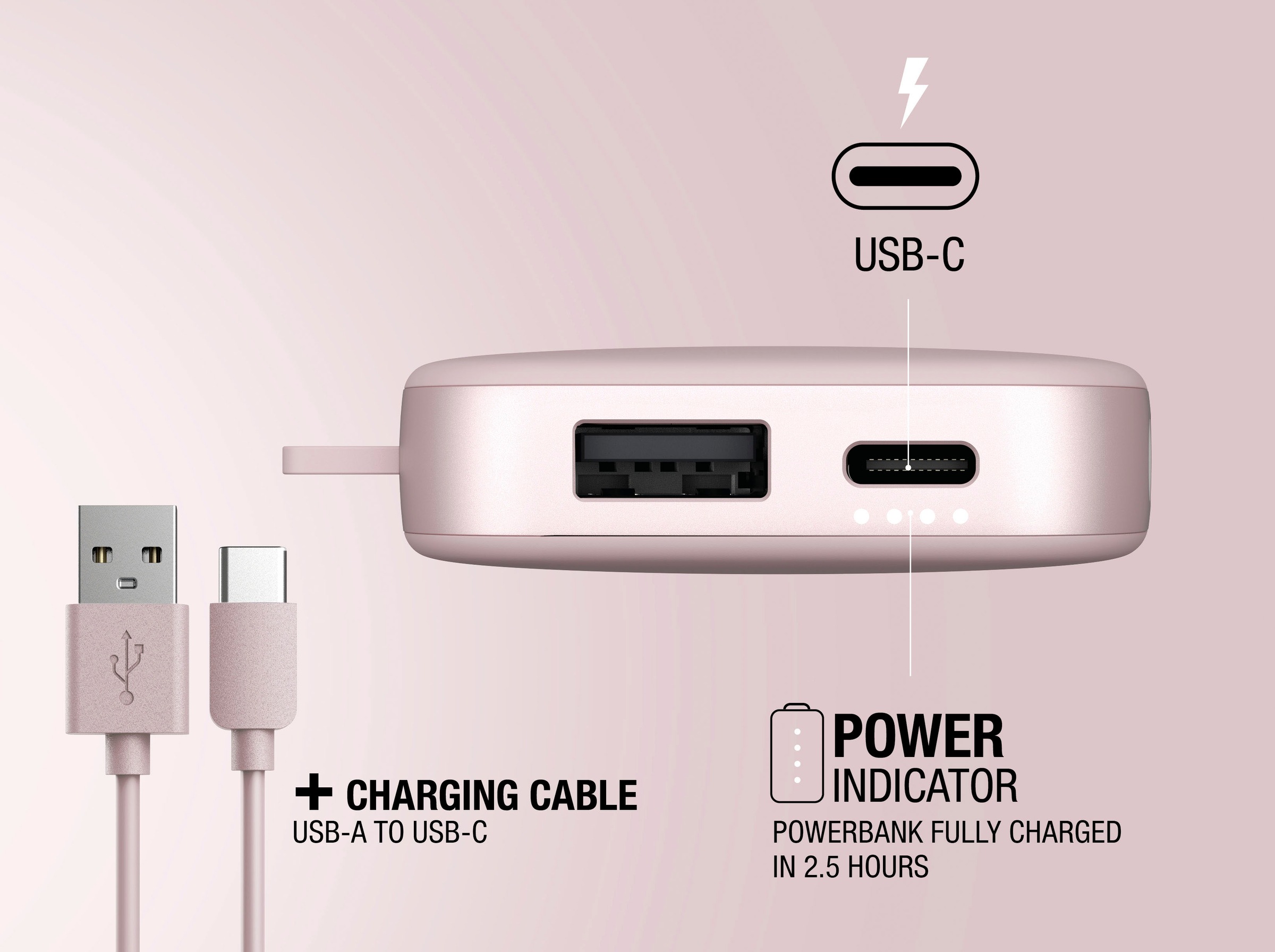 Fresh´n Rebel Powerbank »Power Pack 6000mAh mit USB-C, Fast Charge«, 5 V