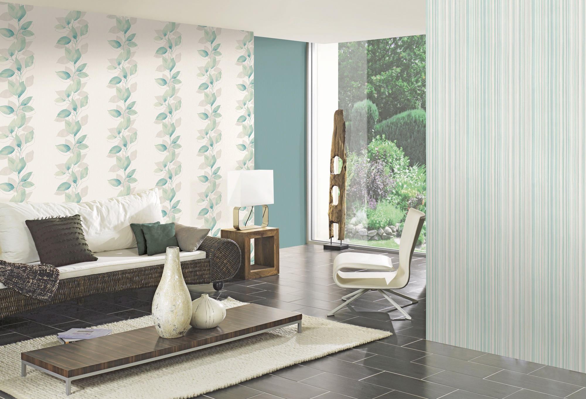 A.S. Création Vliestapete »Attractive«, floral-botanisch-Wald, Tapete Blumen Tapeten Wohnzimmer Schlafzimmer Küche Flur Design Optik