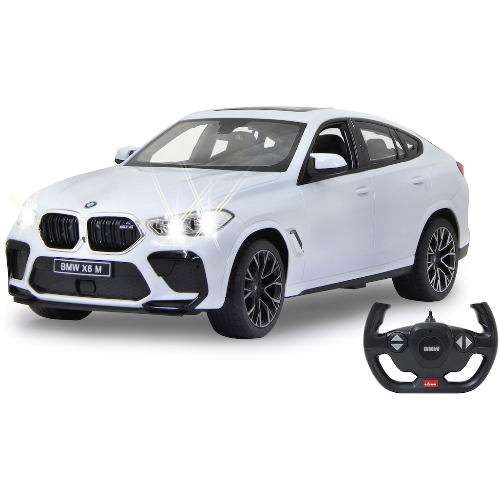 Jamara RC-Auto »Deluxe Cars, BMW X6 M 1:14, weiß - 2,4 GHz«, mit LED-Lichtern