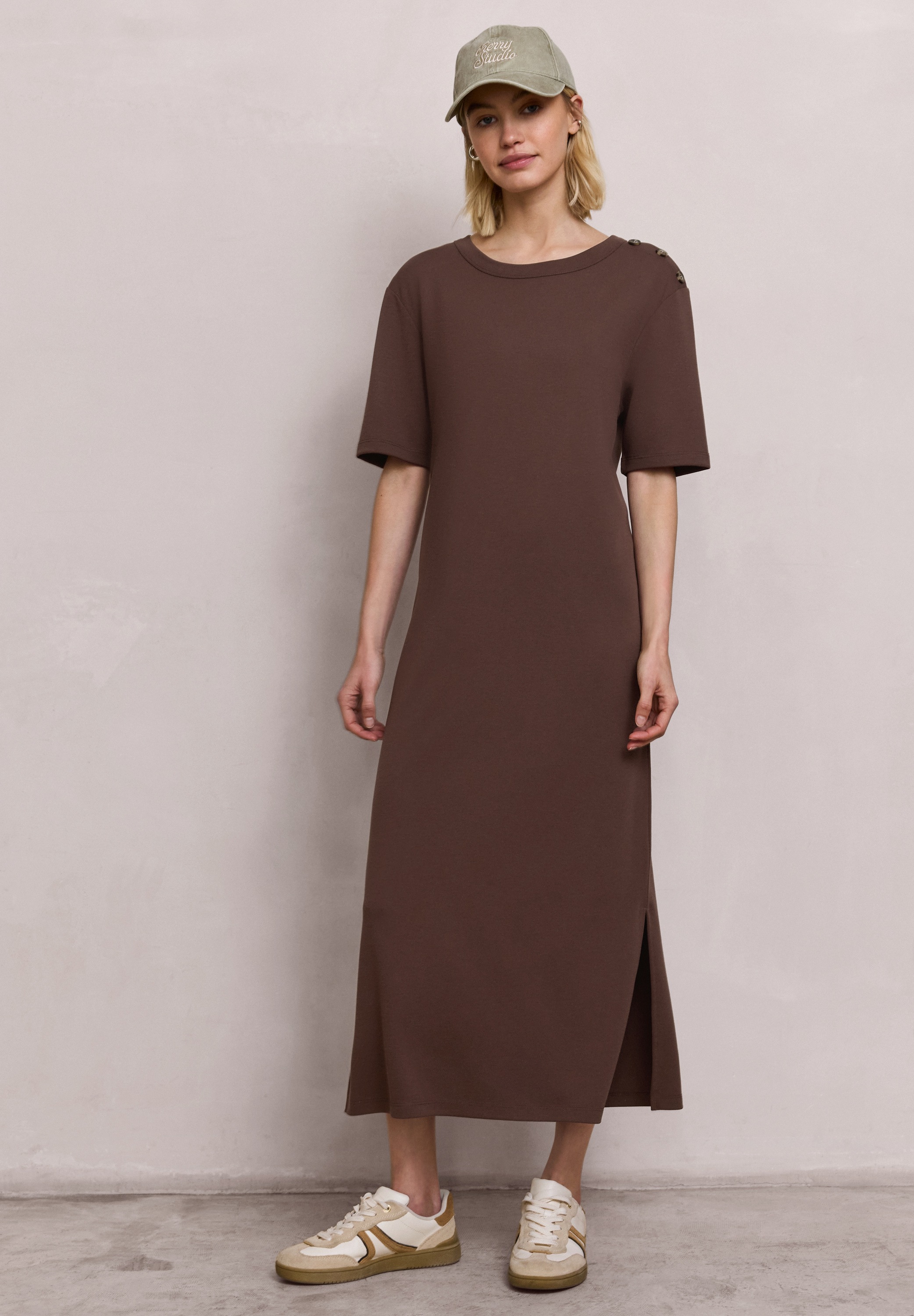 STREET ONE Midikleid Ohne Taschen mit Rundhalsausschnitt günstig online kaufen