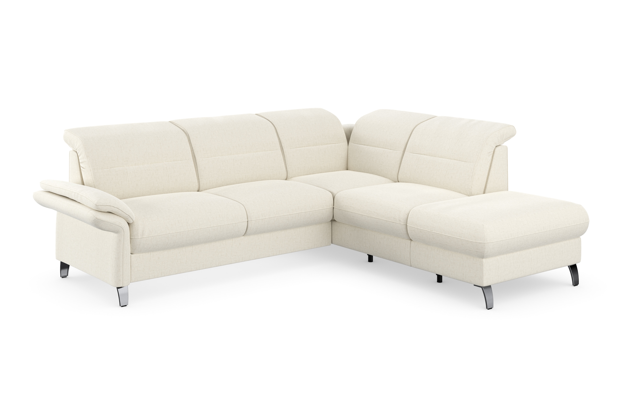 sit&more Ecksofa »Grenoble L-Form mit Federkern«, wahlweise mit Bettfunktion, Bettkasten, Arm- und Kopfteilverstellung