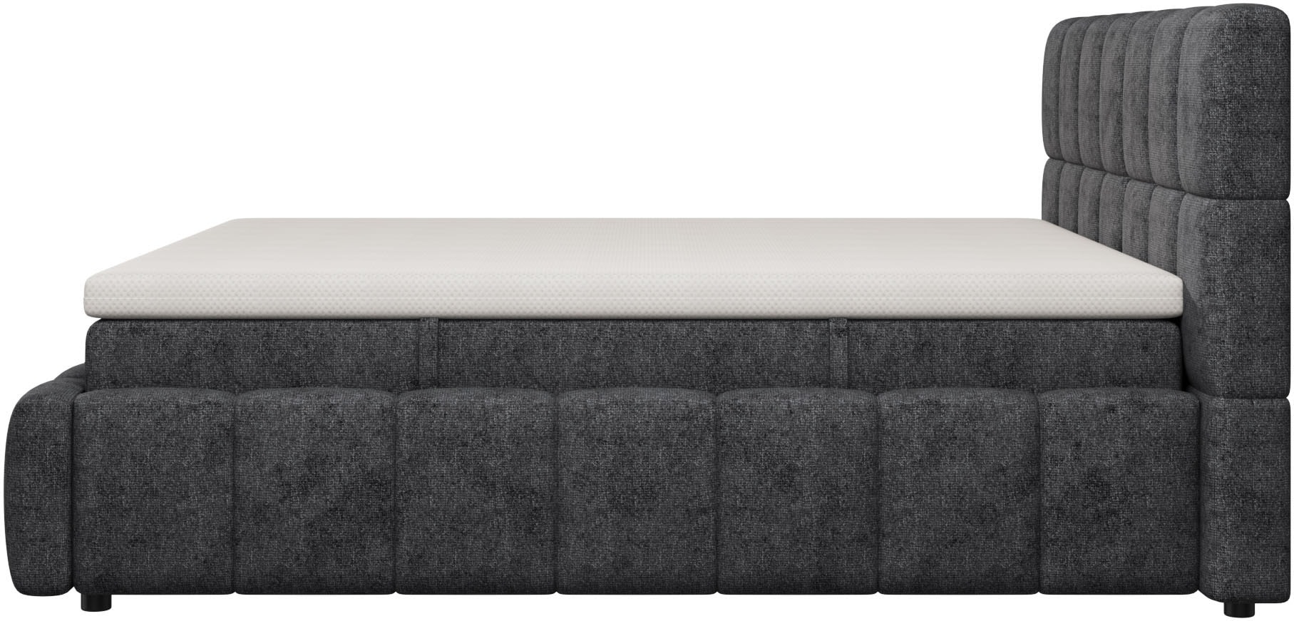 OTTO home Boxbett »AARRON, Polsterbett mit Bettkasten und Taschenfederkernmatratze (H3)« 180x200cm Liegefläche, Komfortschaumtopper (7cm)