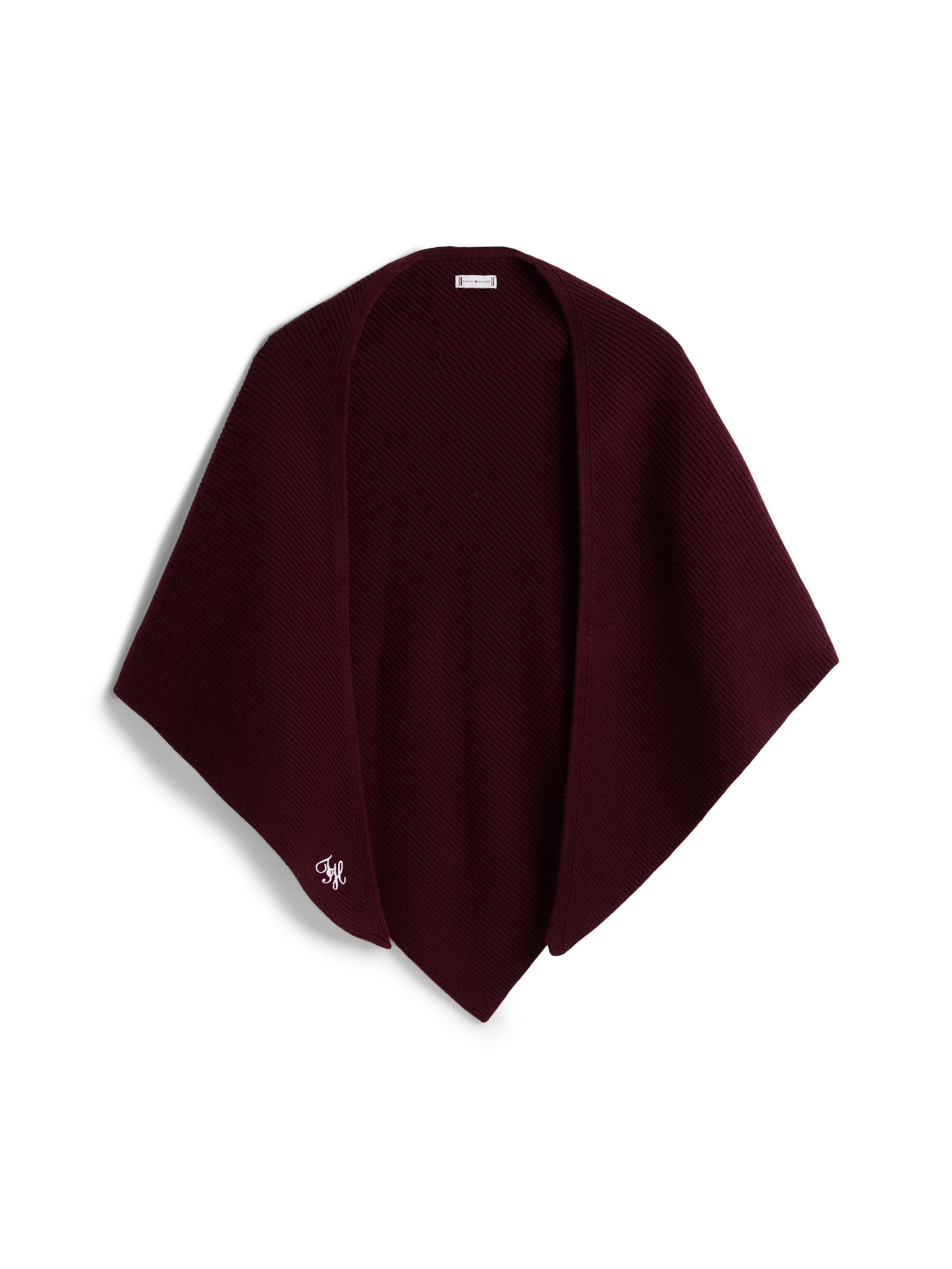 Tommy Hilfiger Dreieckstuch "TOMMY SCRIPT CASH" aus Kaschmirmix mit Logo-St günstig online kaufen