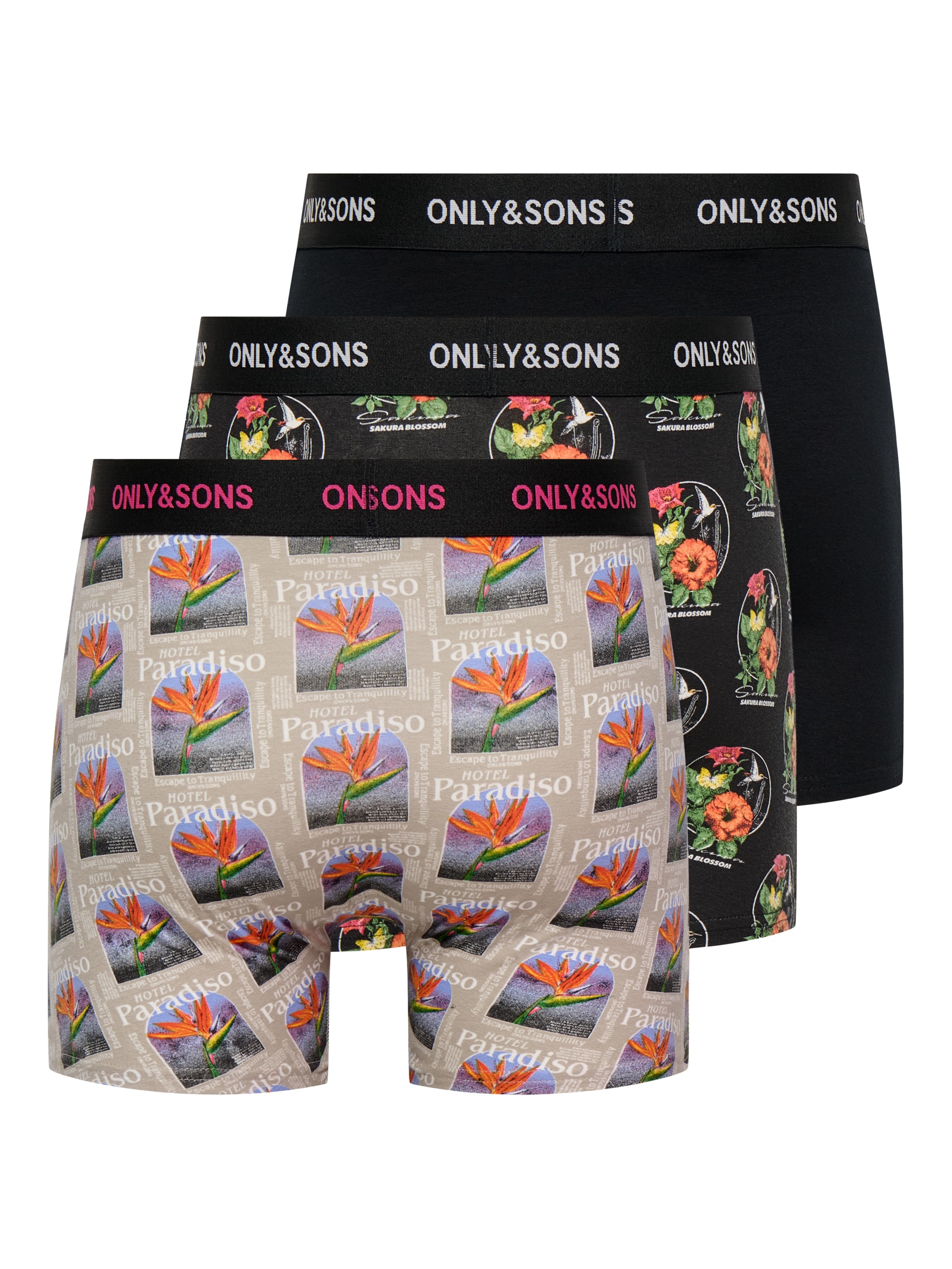ONLY & SONS Trunk "ONSFITZ AOP WB BOLD BOXER 3PACK NOOS" Packung, 3 Stk. Ba günstig online kaufen