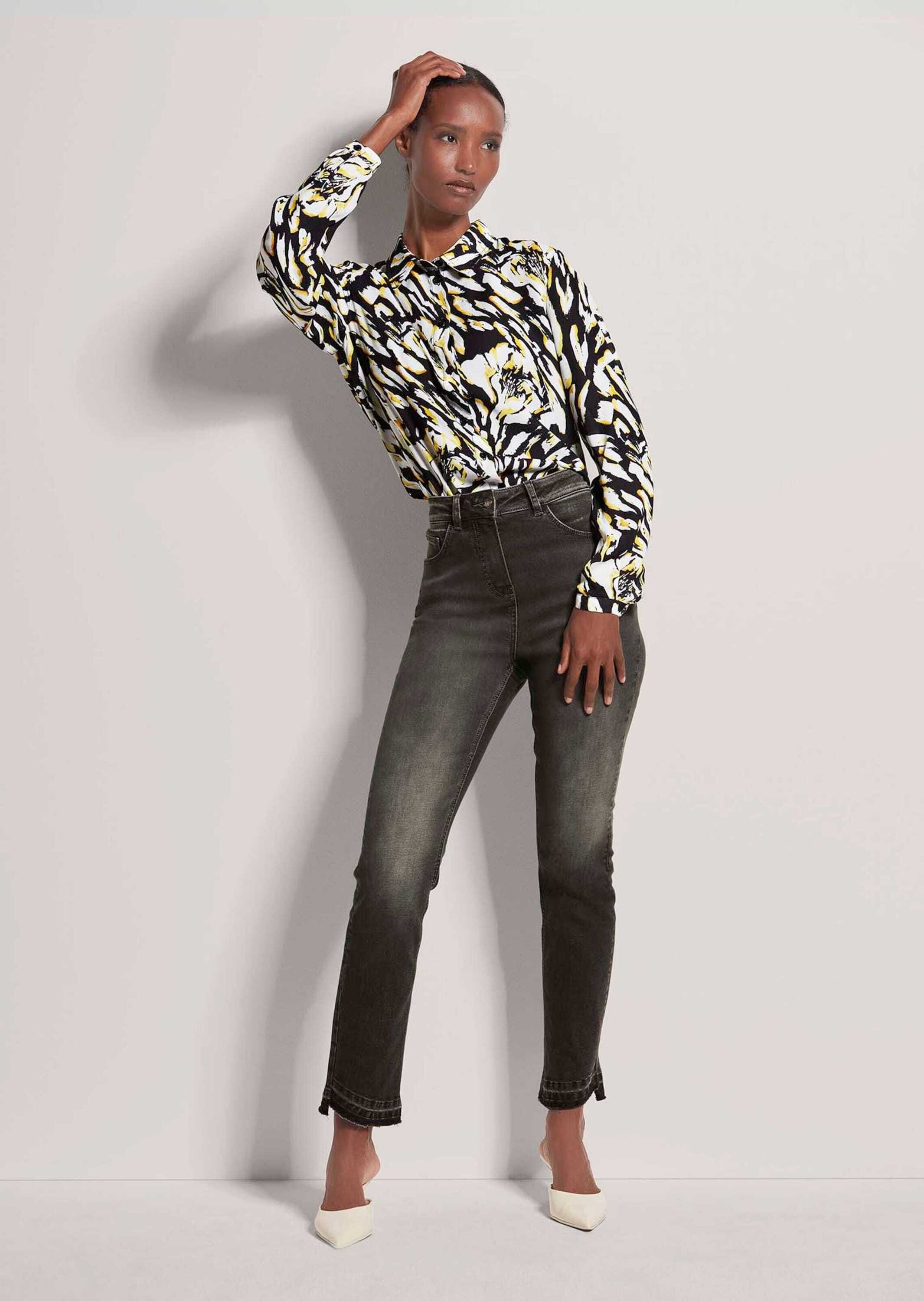 MADELEINE Regular-fit-Jeans »Jeans Five-Pocket-Hose mit schrägem Beinsaum«