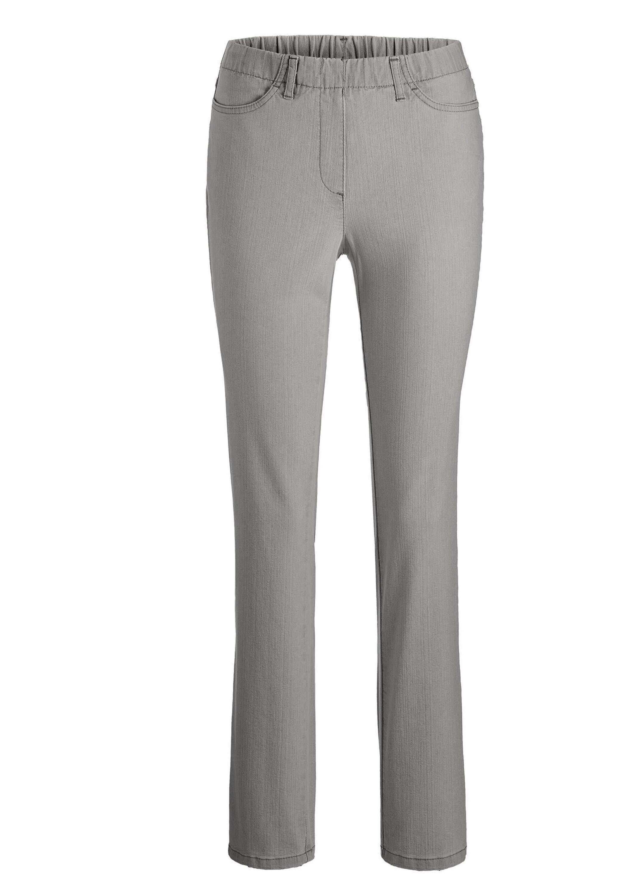 GOLDNER Regular-fit-Jeans "Kurzgröße Klassische Jeansschlupfhose LOUISA" Dehnbar in jede Richtung