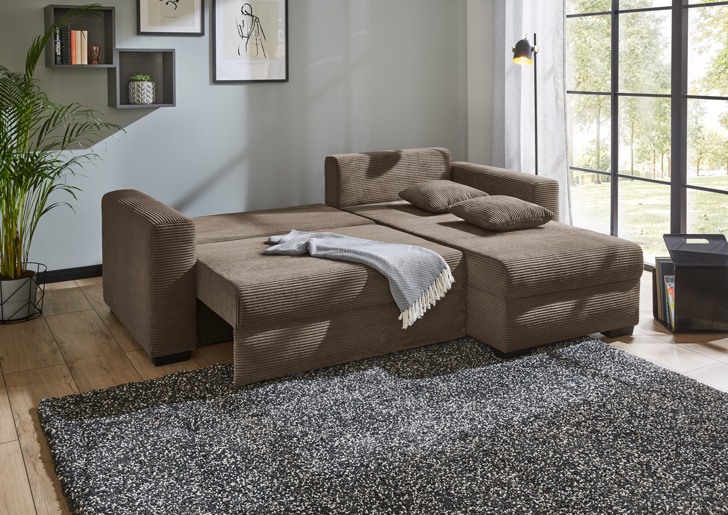 Jockenhöfer Gruppe Ecksofa "Elmau, L-Form, Breite 235cm", inkl. Bettfunktio günstig online kaufen