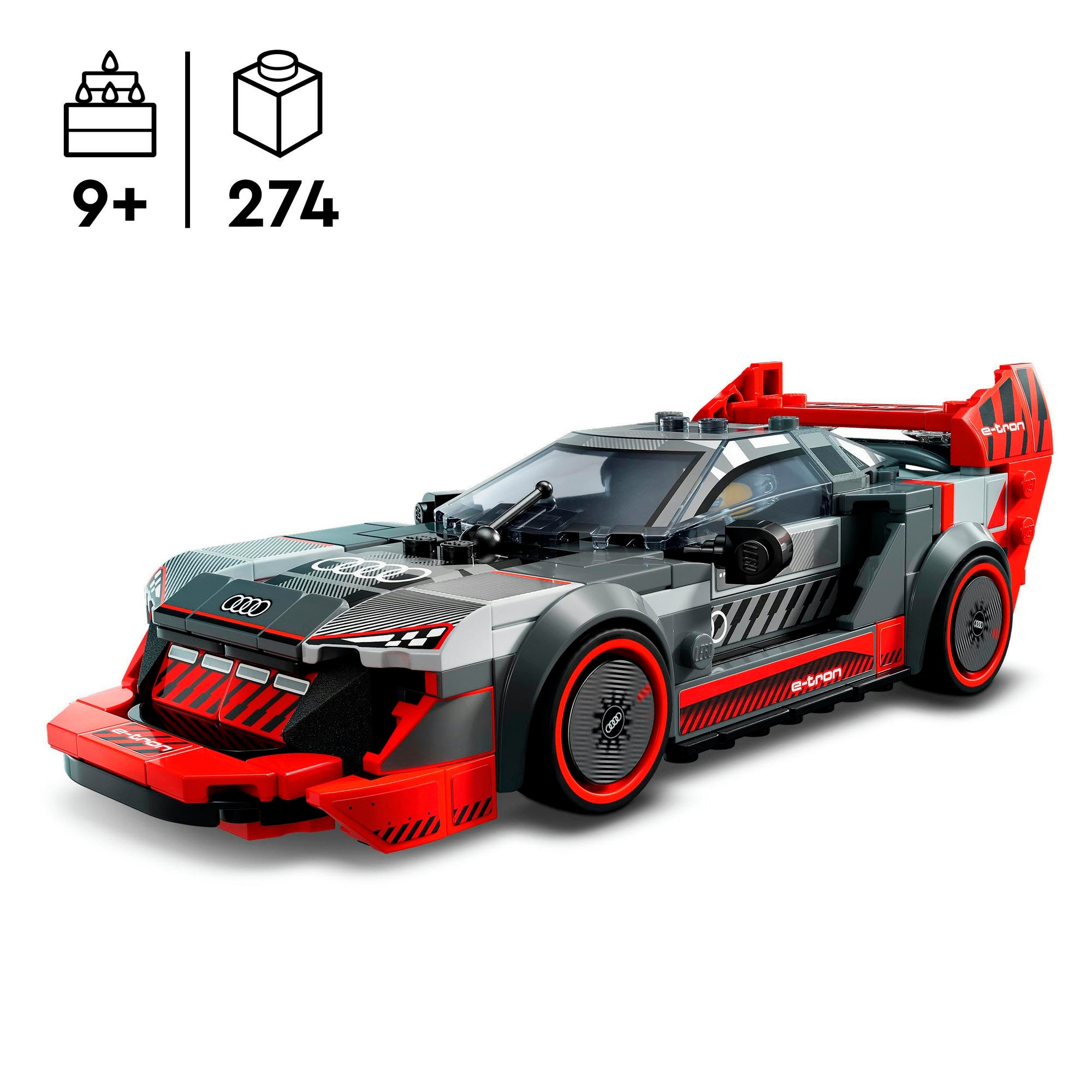 LEGO® Konstruktionsspielsteine »Audi S1 e-tron quattro Rennwagen (76921), LEGO® Speed Champions«, (274 St.), Made in Europe