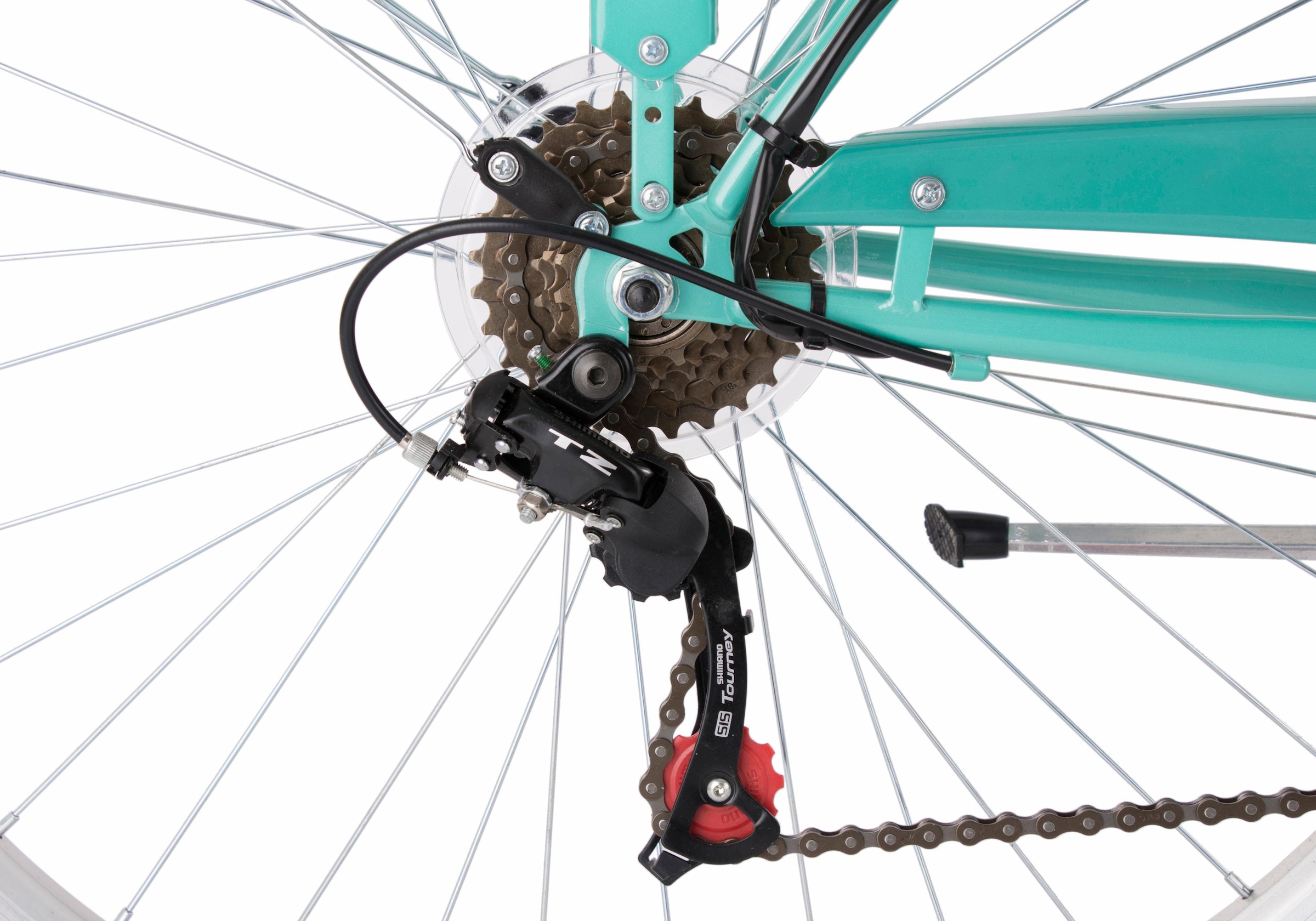 KS Cycling Cityrad »Stowage«, 6 Gang, Shimano, Tourney Schaltwerk, Kettenschaltung, für Damen, Kettenschaltung