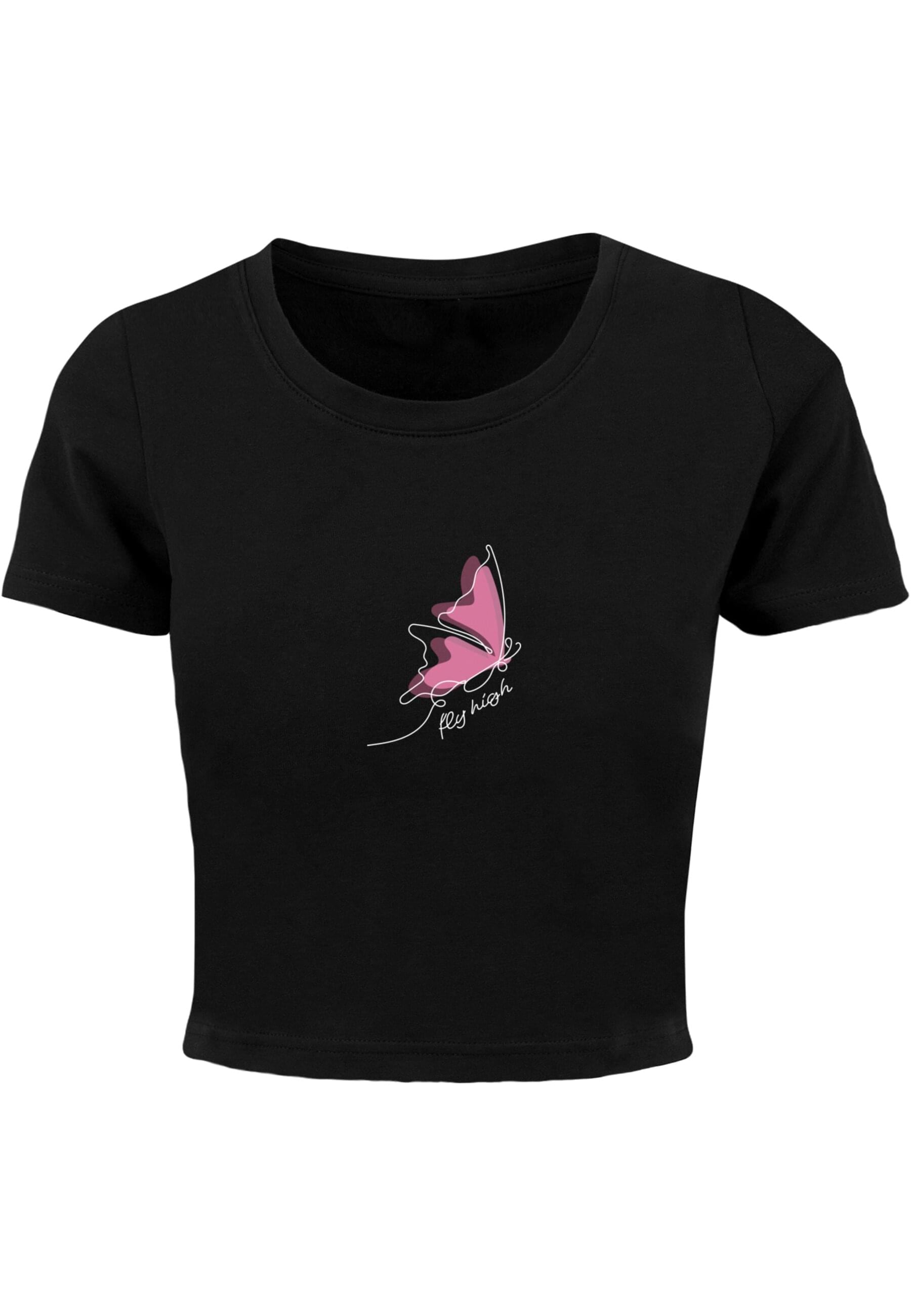 T-Shirt »Merchcode Damen Ladies Fly High Cropped Tee«, (1 tlg.)