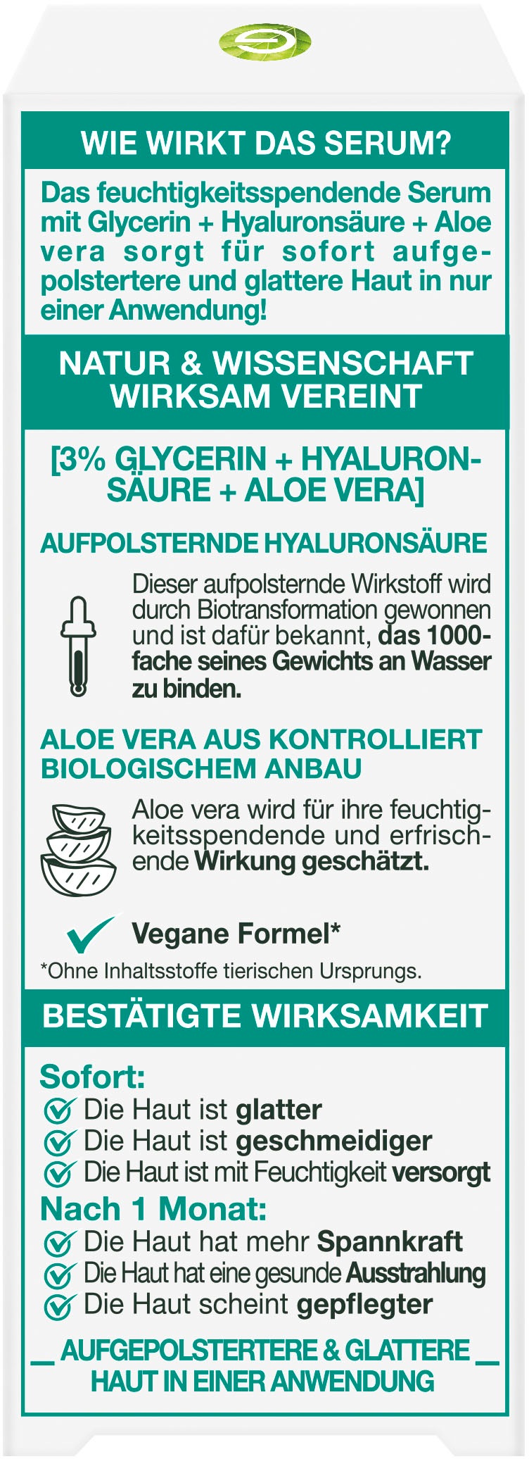 GARNIER Gesichtsserum »SkinActive Hyaluron Aloe Serum«, mit hoher Wirksamkeit