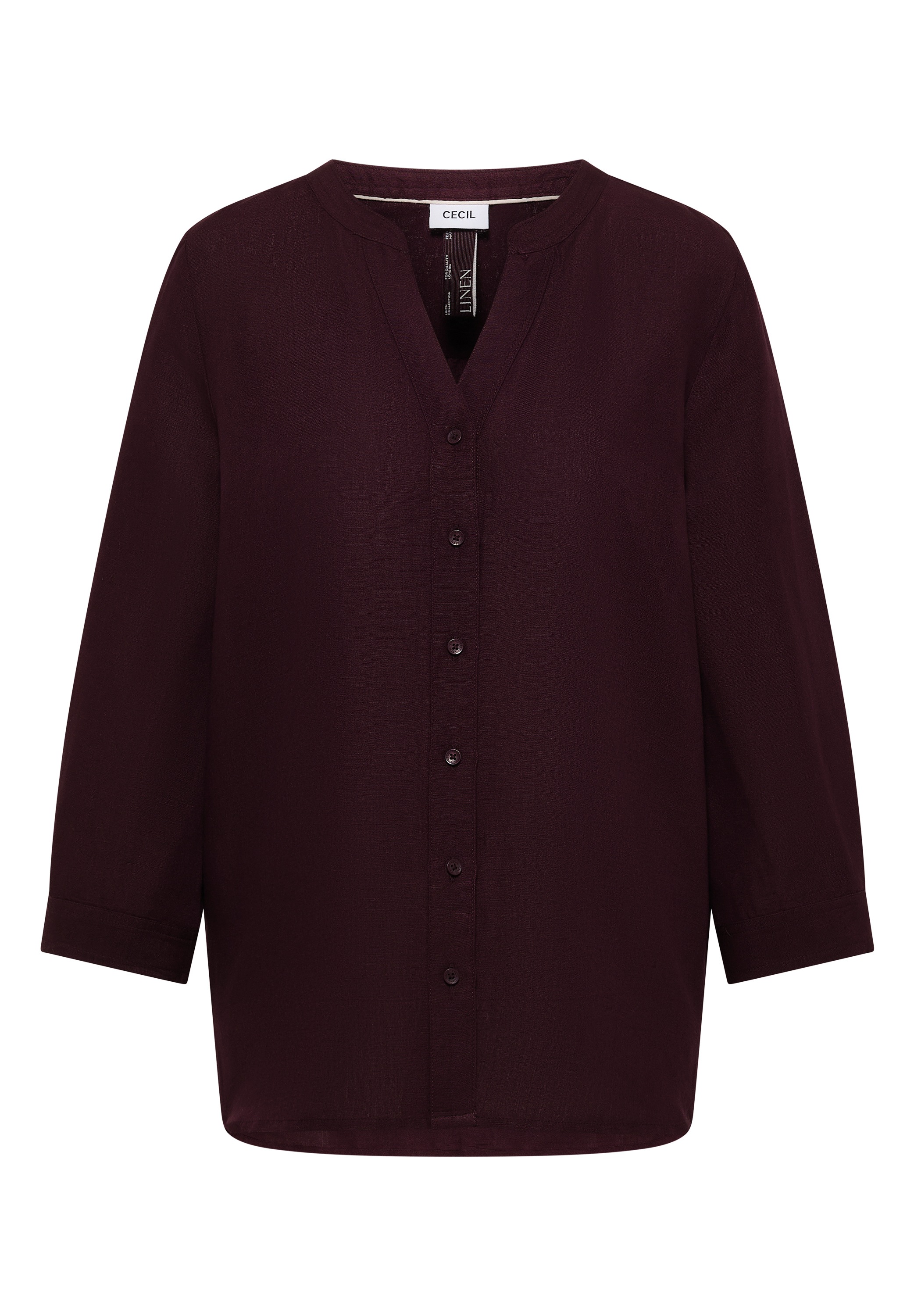Cecil Women Long Blouse Rich Burgundy Size L 3