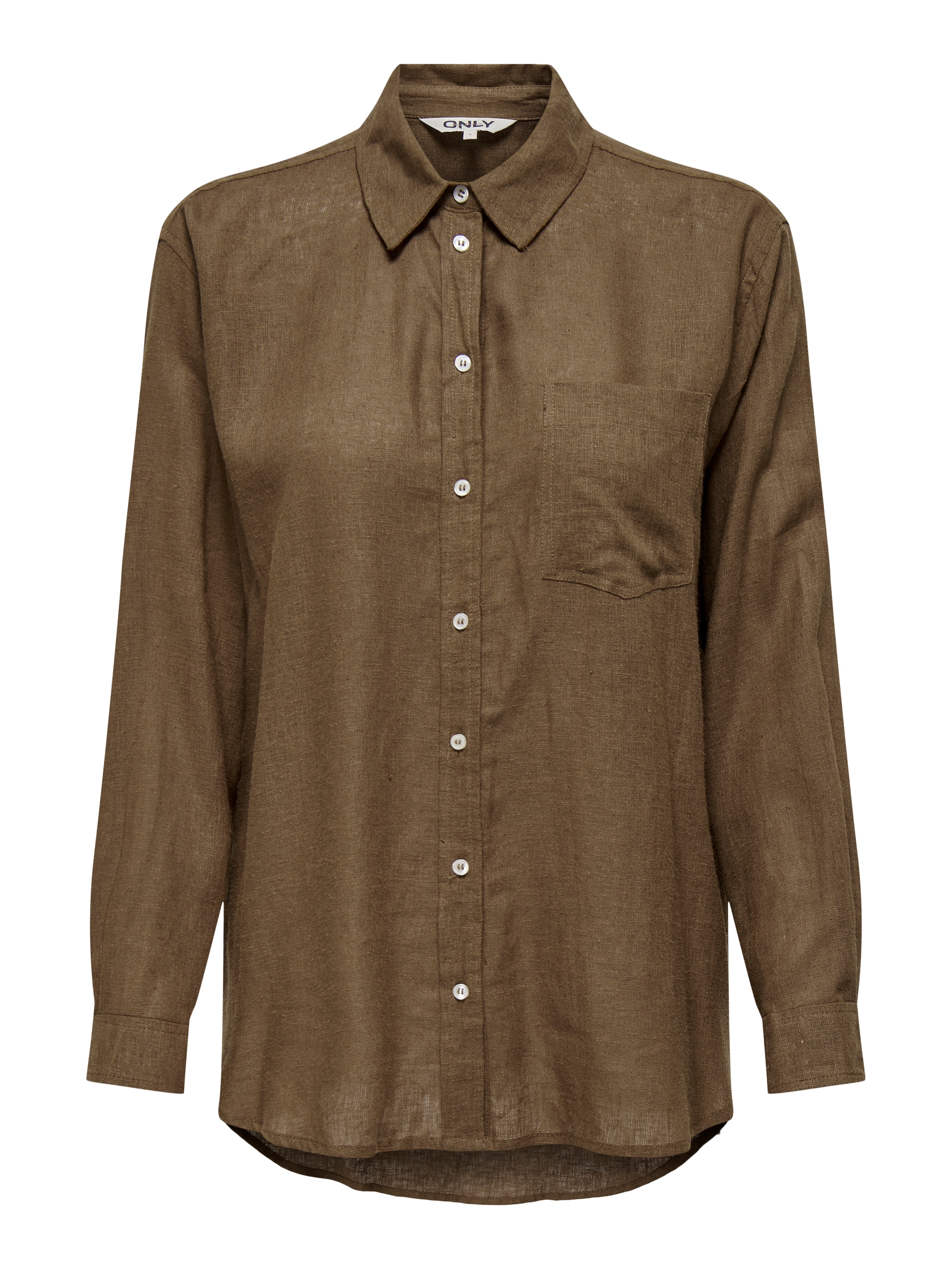 ONLY Longbluse »ONLTOKYO L/S LINEN BLEND SHIRT« mit Leinen