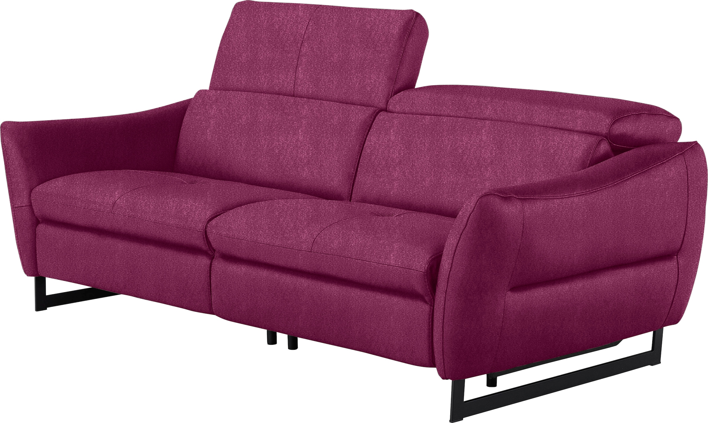 Egoitaliano 2,5-Sitzer "Dafne, elegantes Designsofa mit hohem Sitzkomfort" wahlw. mit elektrischer Relaxfunktion, Kopfteile manuell verstellbar