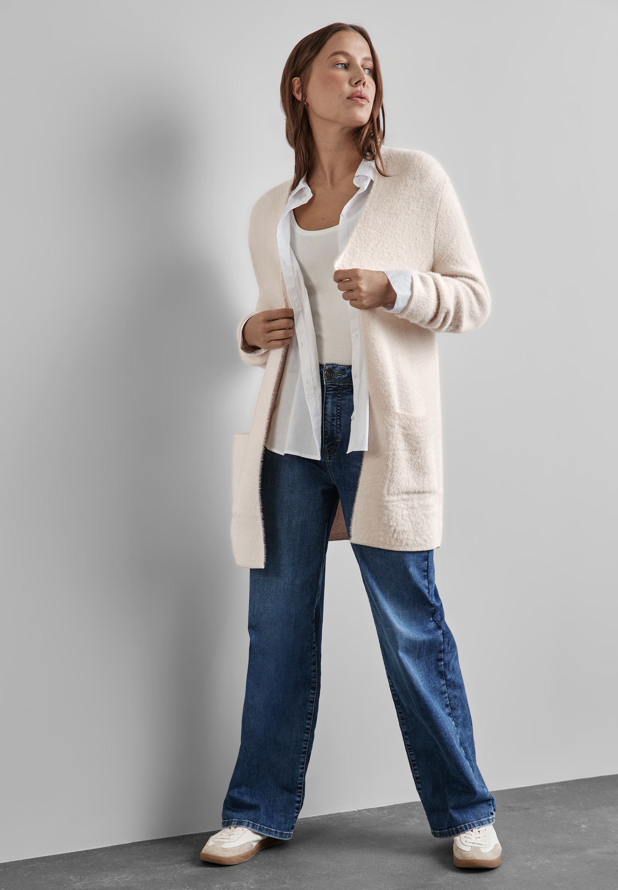 STREET ONE Cardigan, aus softem Materialmix