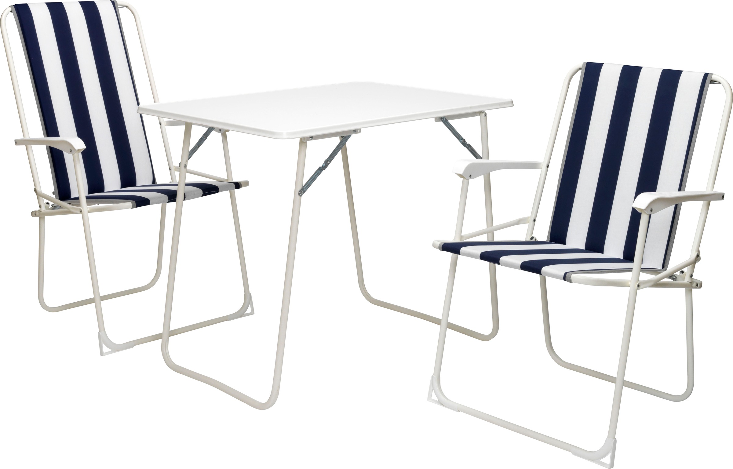 Campingstuhl BEST, B:60cm H:67cm T:80cm, weiß, Stahl, Stühle, "Camping", Klapptisch 60x80 cm