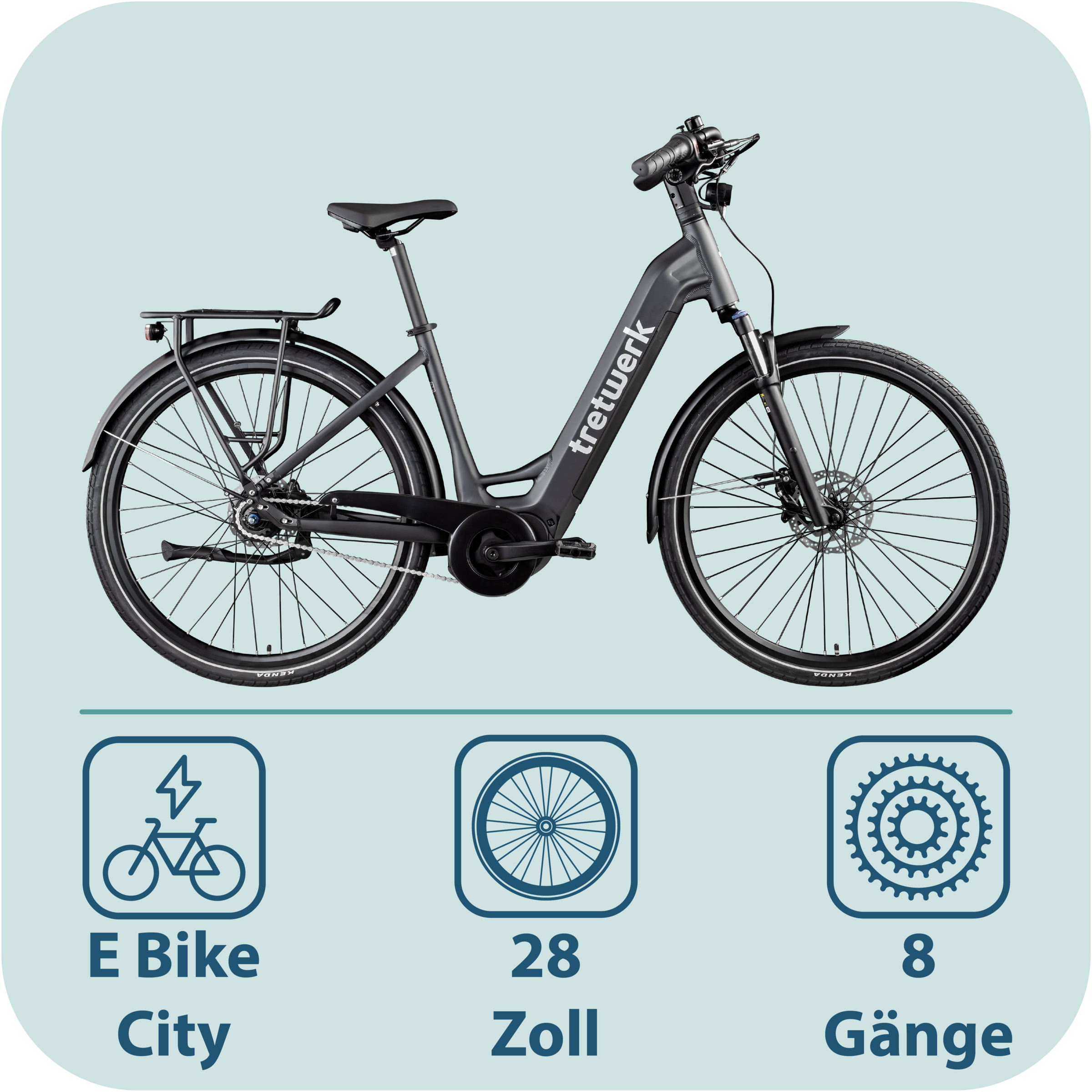 Tretwerk »Amber Nexus« 8 Gang Nabenschaltung Mittelmotor 250 W Tretwerk Amber Nexus E Bike Damen 28 Zoll Elektrofahrrad 155 - 185cm