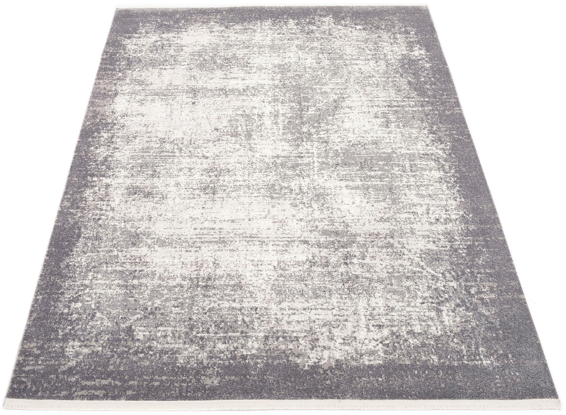 OCI DIE TEPPICHMARKE Teppich "TOP EMILIA" rechteckig 7 mm Höhe 3-D Hoch Tief Optik, mit Fransen, Wohnzimmer