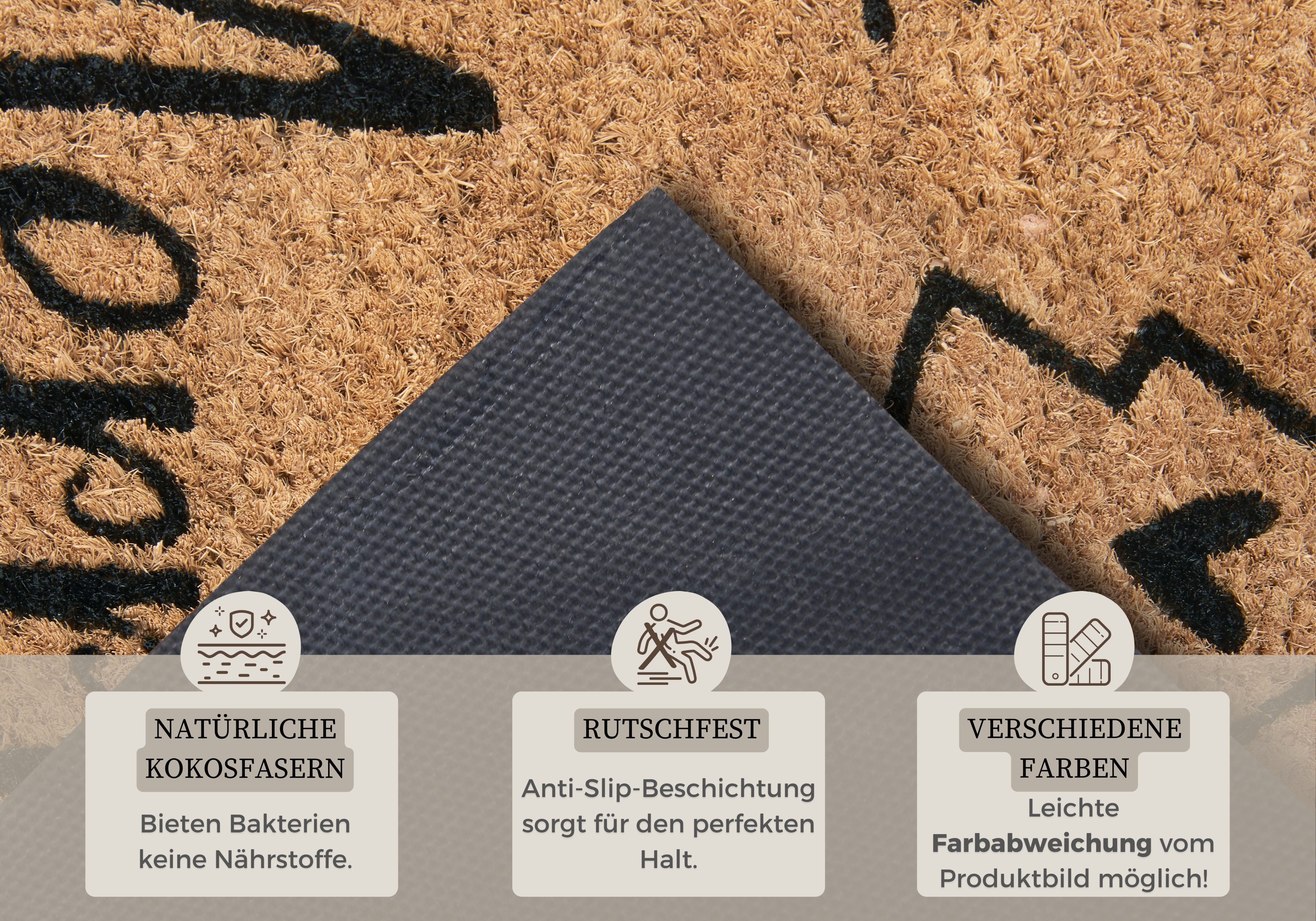 Thumbnail - HANSE Home Fußmatte "Mix Mats Kokos Christmas Trees, Türmatte", rechteckig, 15 mm Höhe, Weihnachten, Schmutzfangmatte, O...