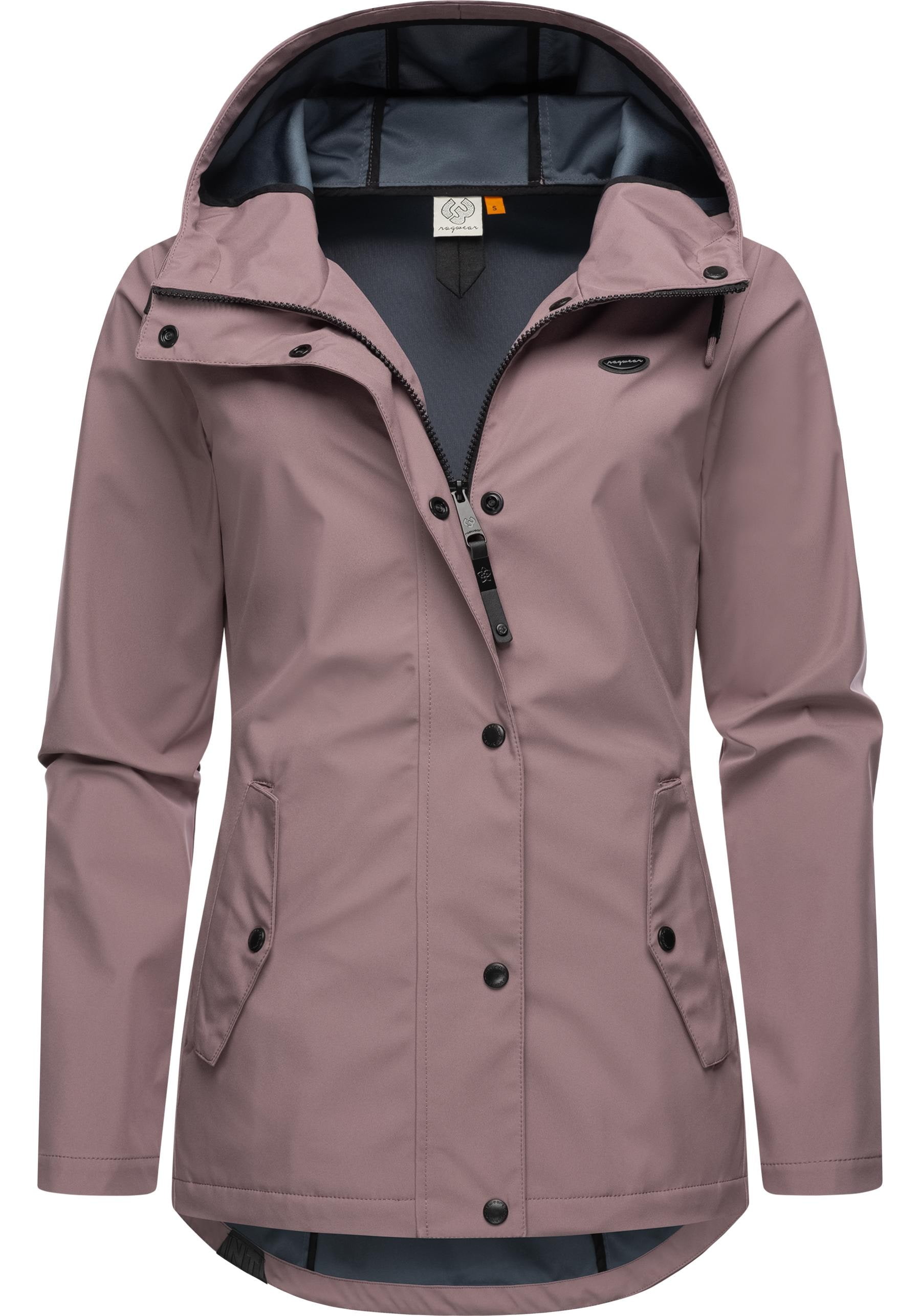 Ragwear Softshelljacke »Margge Shell«, mit Kapuze, wasserdichte Damen Übergangsjacke mit großer Kapuze