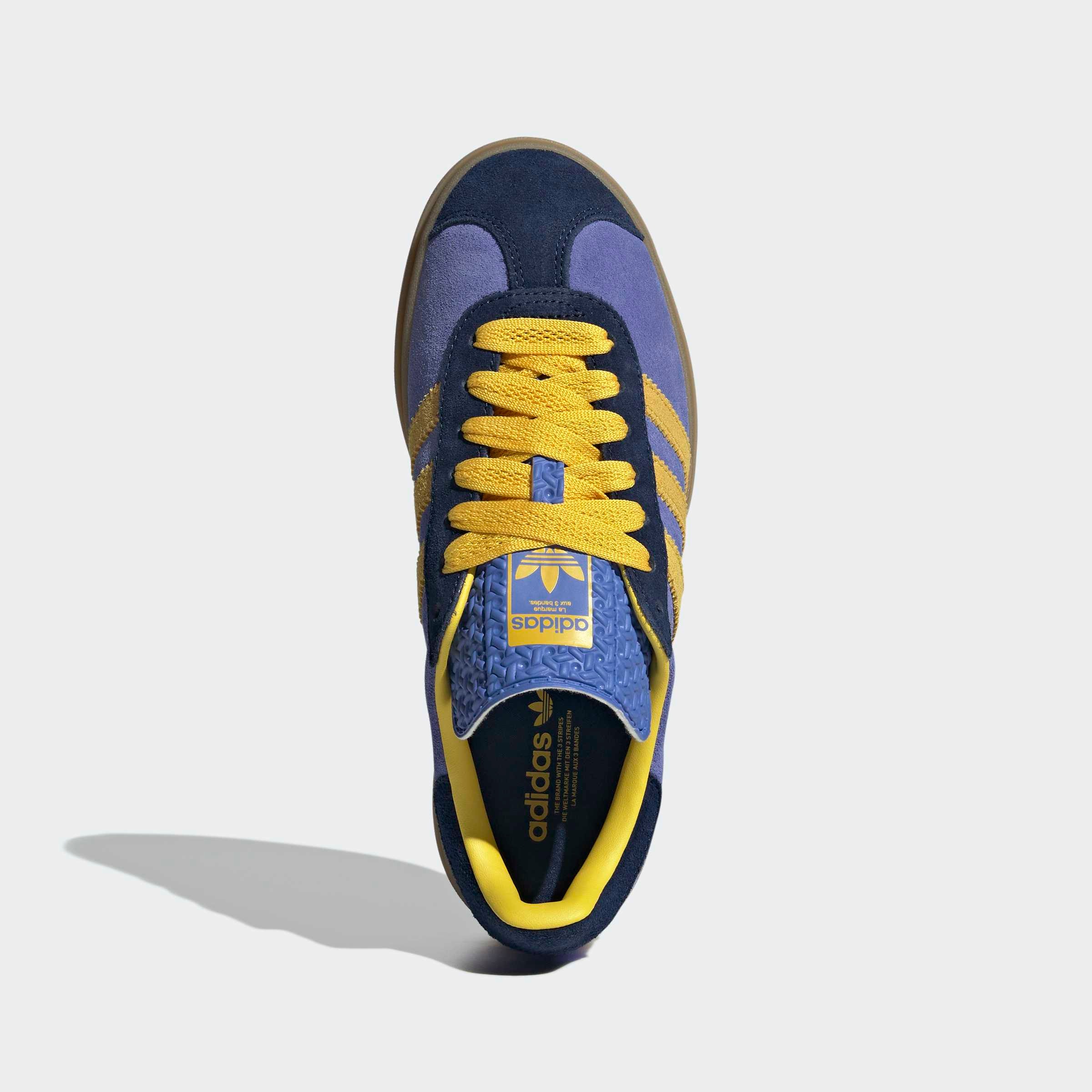 Sneaker ADIDAS ORIGINALS "GAZELLE BOLD", Damen, Gr. 36, night indigo, eqt gelb, real lila, Leder, Schuhe Sneaker 3