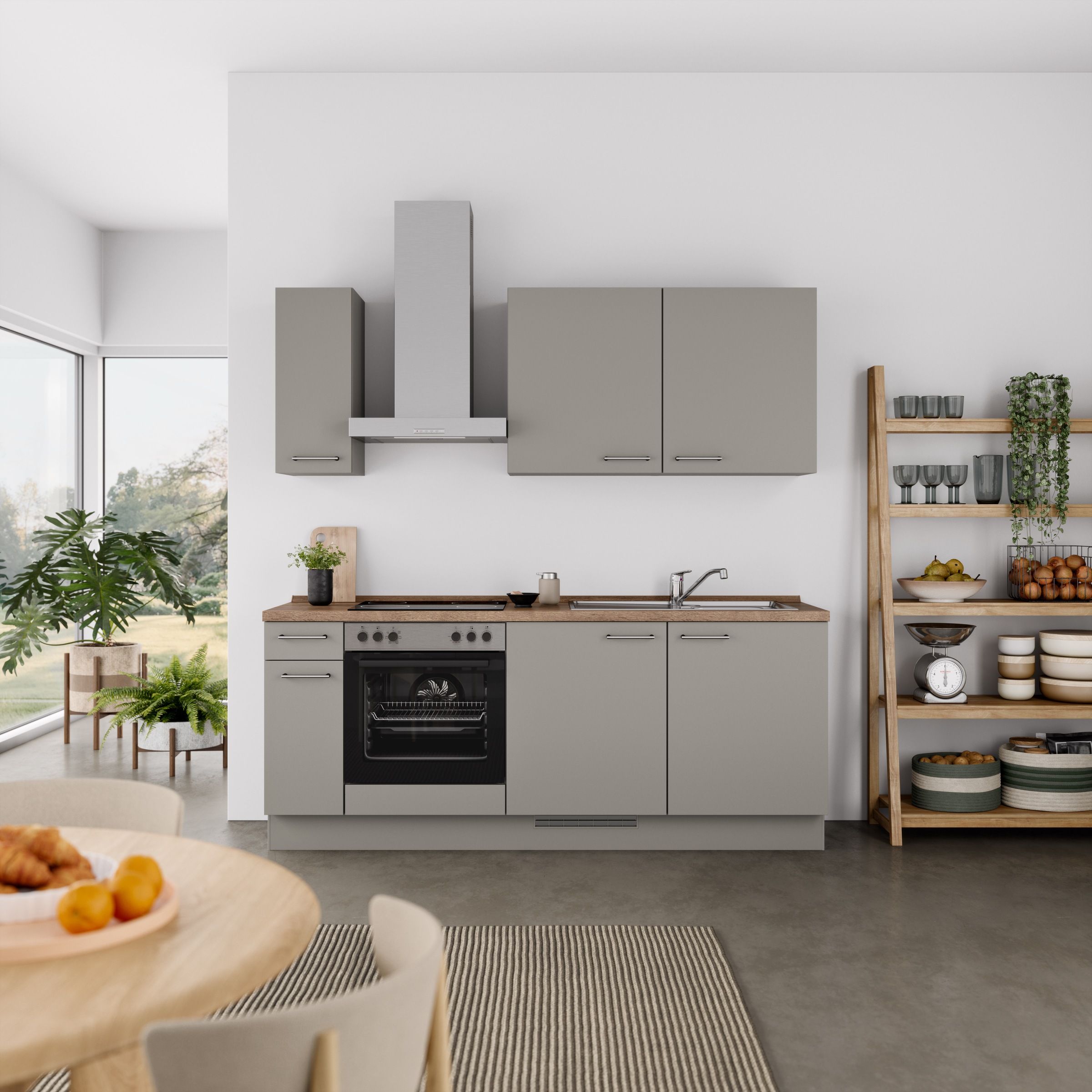 nobilia Küchenzeile ""Laser I", Ausrichtung wählbar, Breite 210 cm" vormont günstig online kaufen