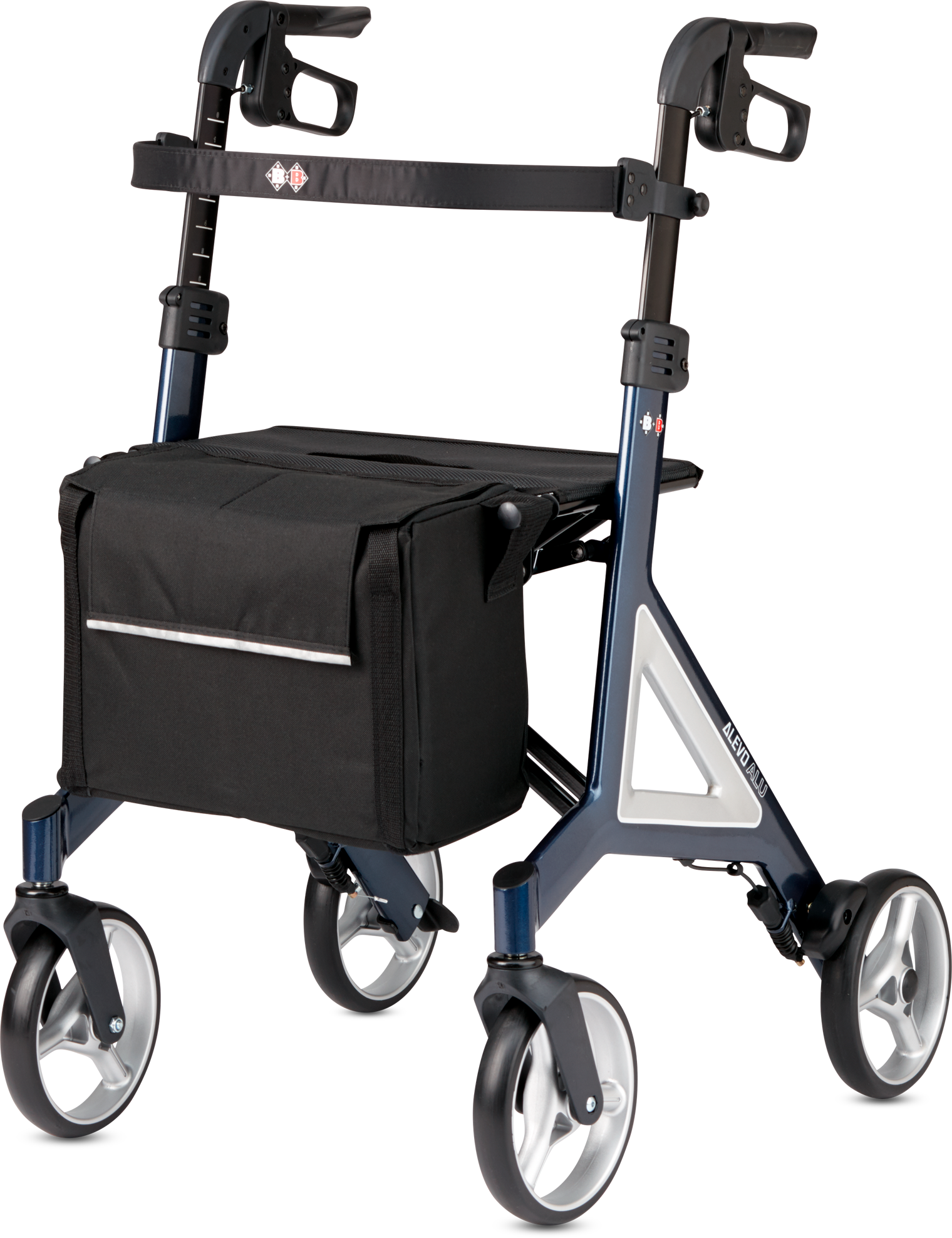 Bischoff & Bischoff Rollator »Alevo Alu Rollator«, faltbar - für drinnen und draußen, mit stabilem Sitz, Sitzhöhe 51 cm