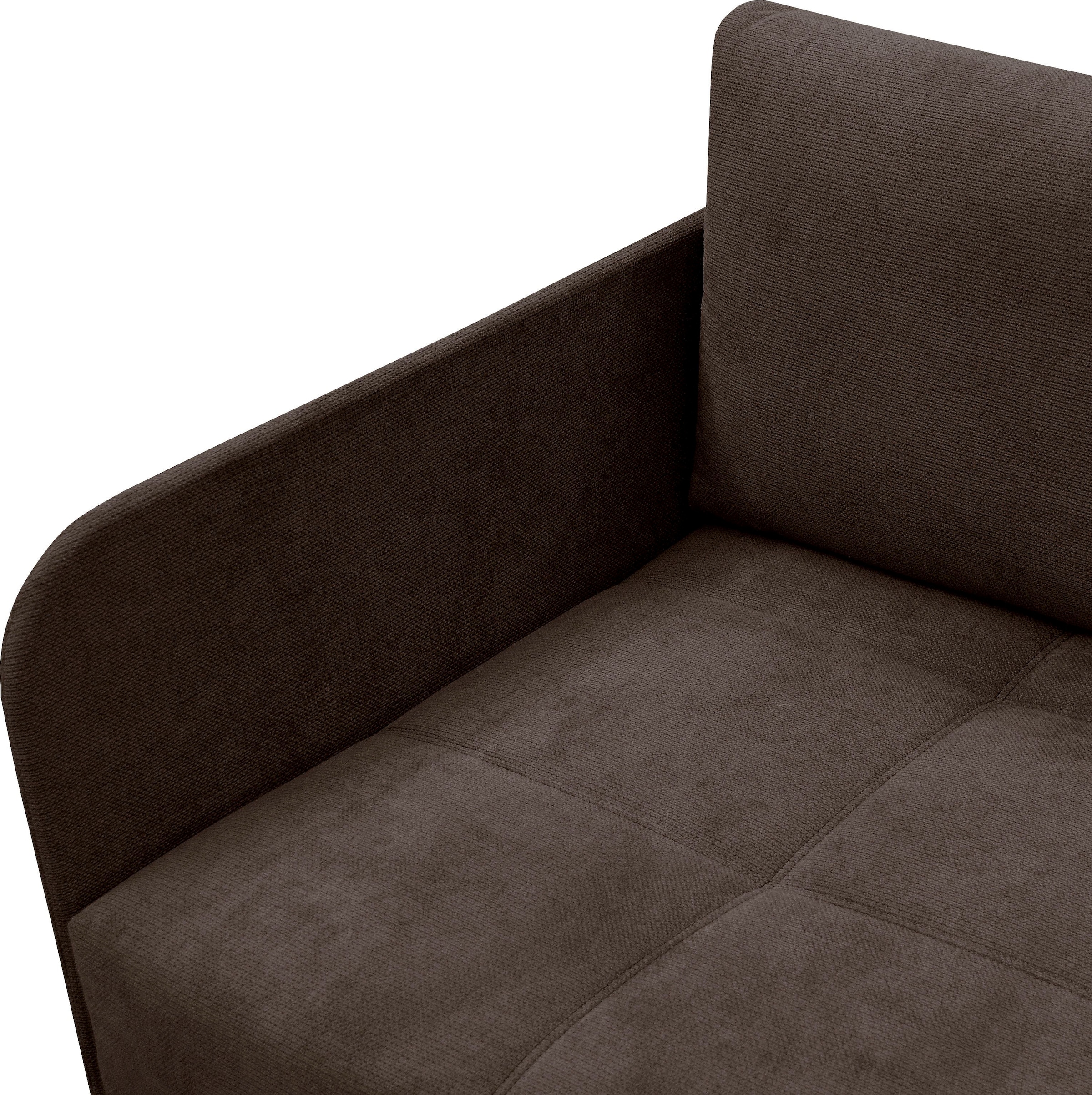 alina Schlafsofa »Marla« inkl. Stauraum & 2 Rückenkissen, Armlehne wahlweise links oder rechts