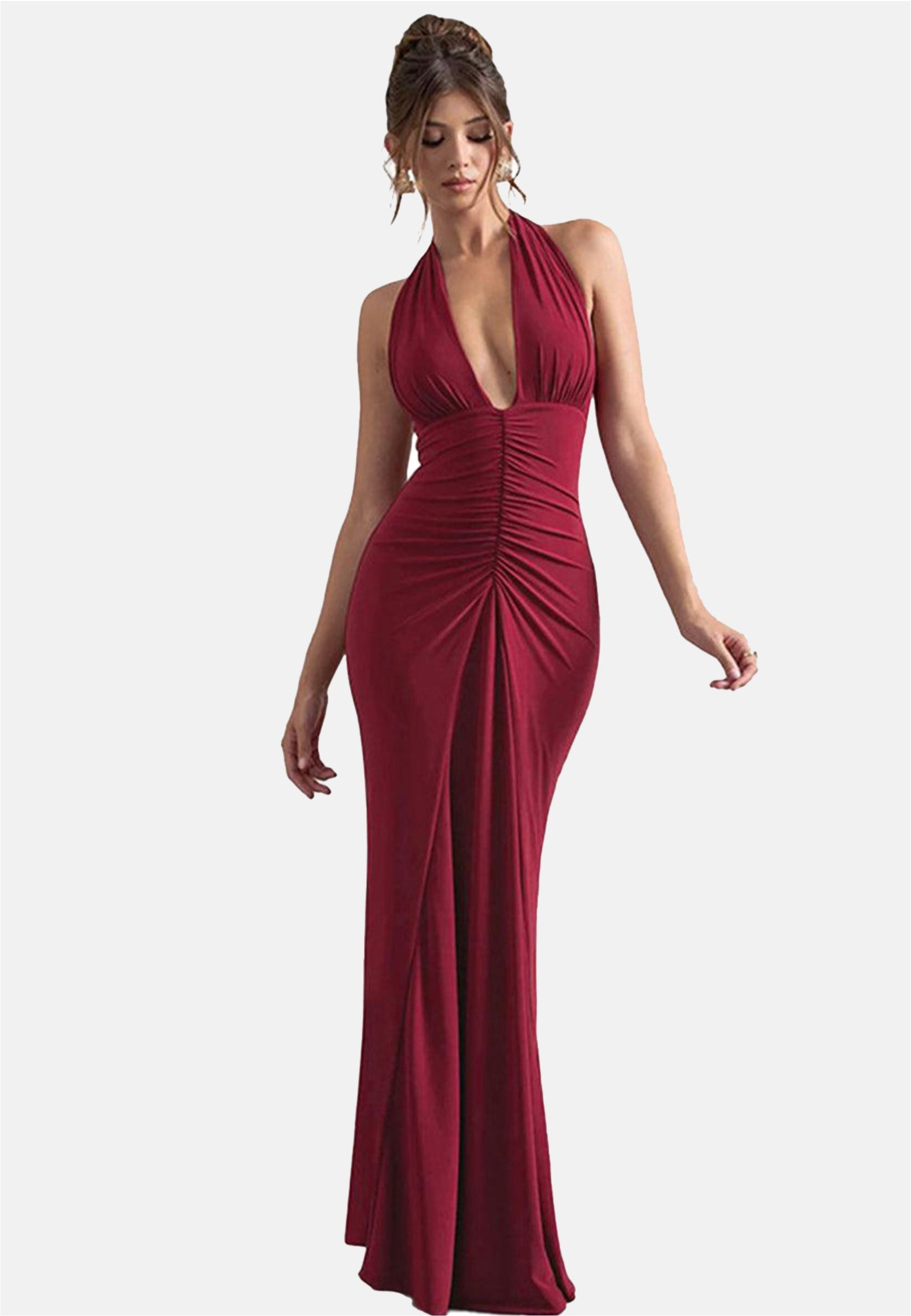 Moda Minx Jerseykleid »Amber Long Dress«, mit angesagtem Neckholder-Design