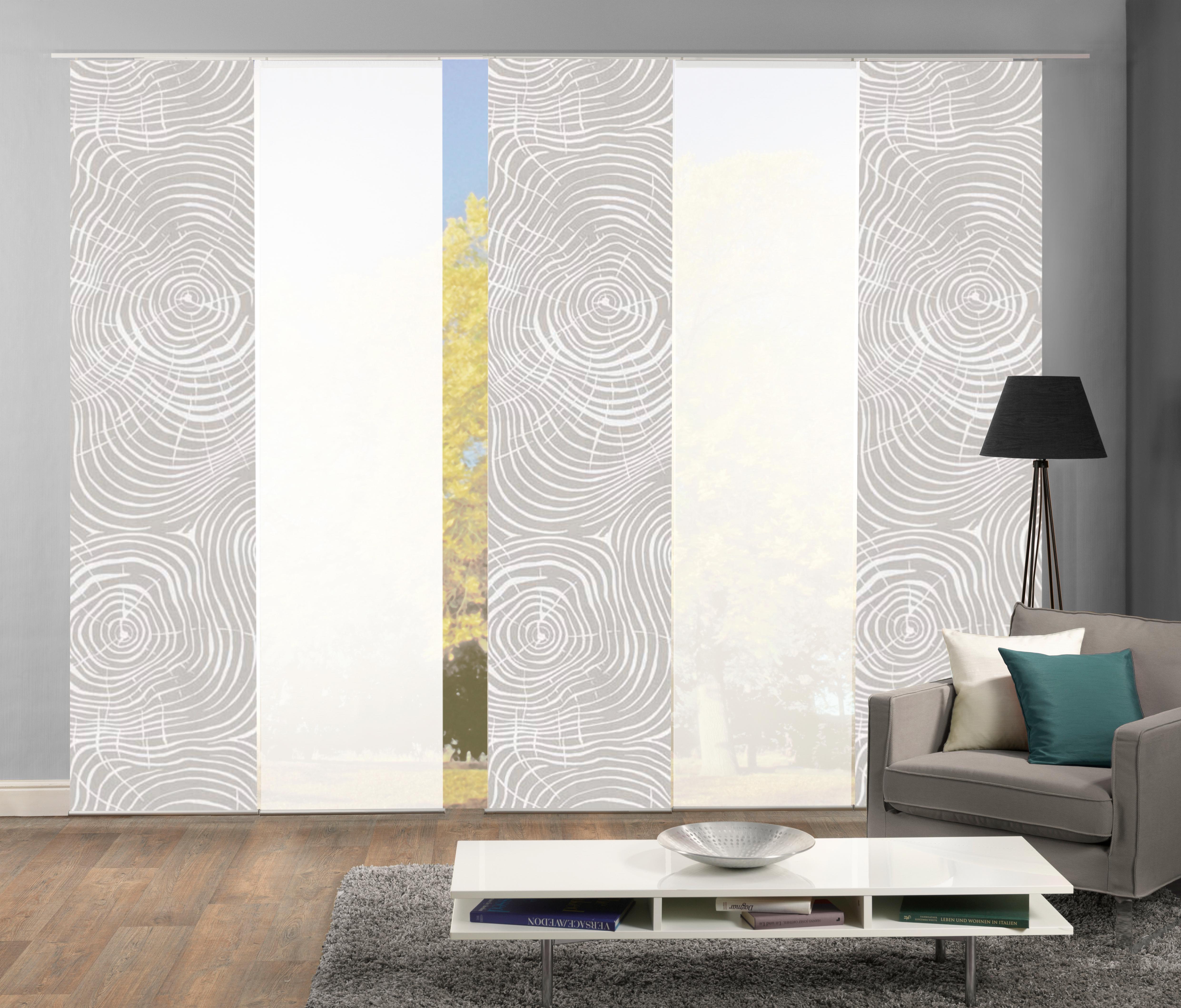 HOME WOHNIDEEN Schiebegardine "MADERAS" Klettband 5 Stk. tlg. HxB: 245x60, günstig online kaufen