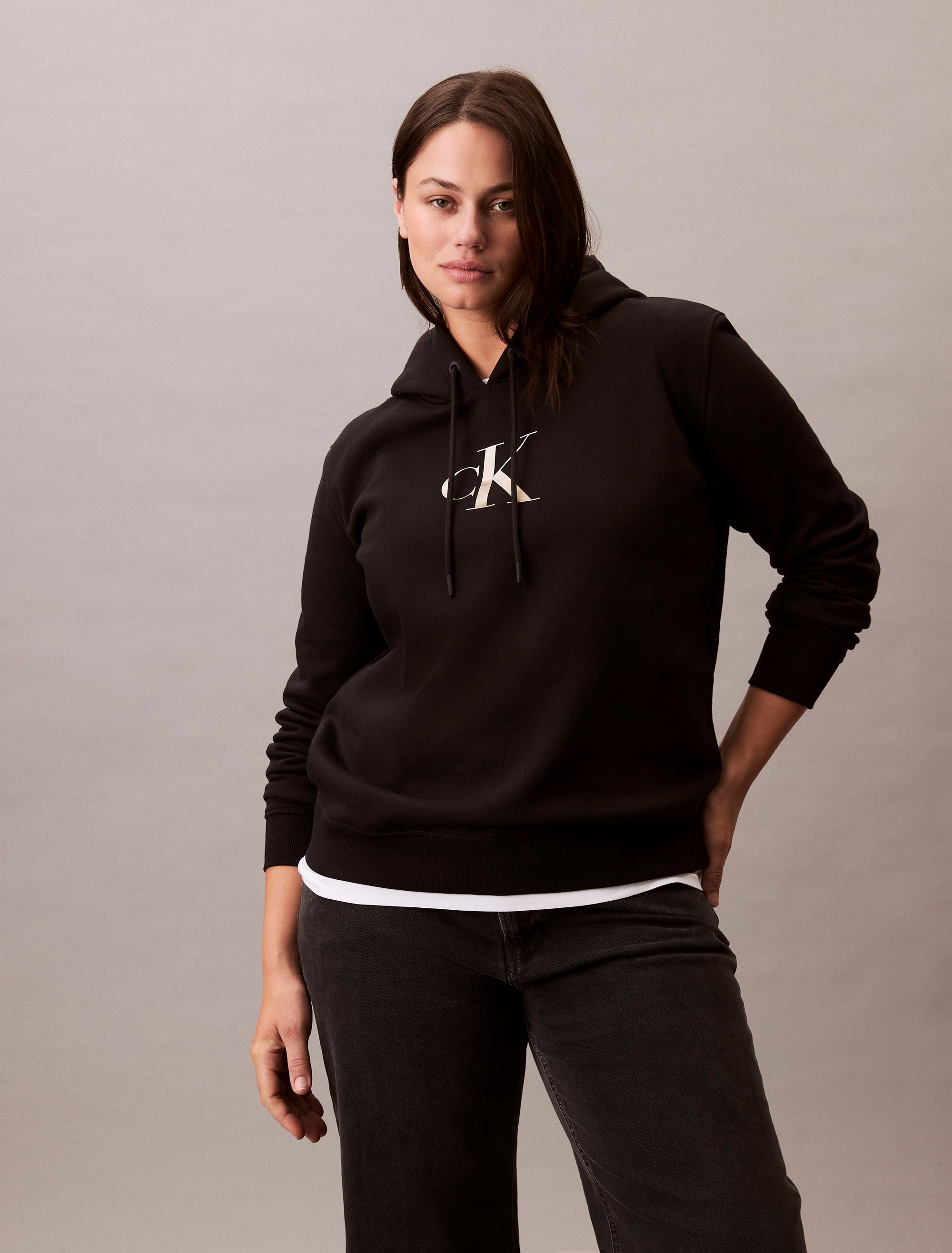 Calvin Klein Jeans Plus Kapuzensweatshirt "PLUS GRADIENT CK HOODIE", in gro günstig online kaufen