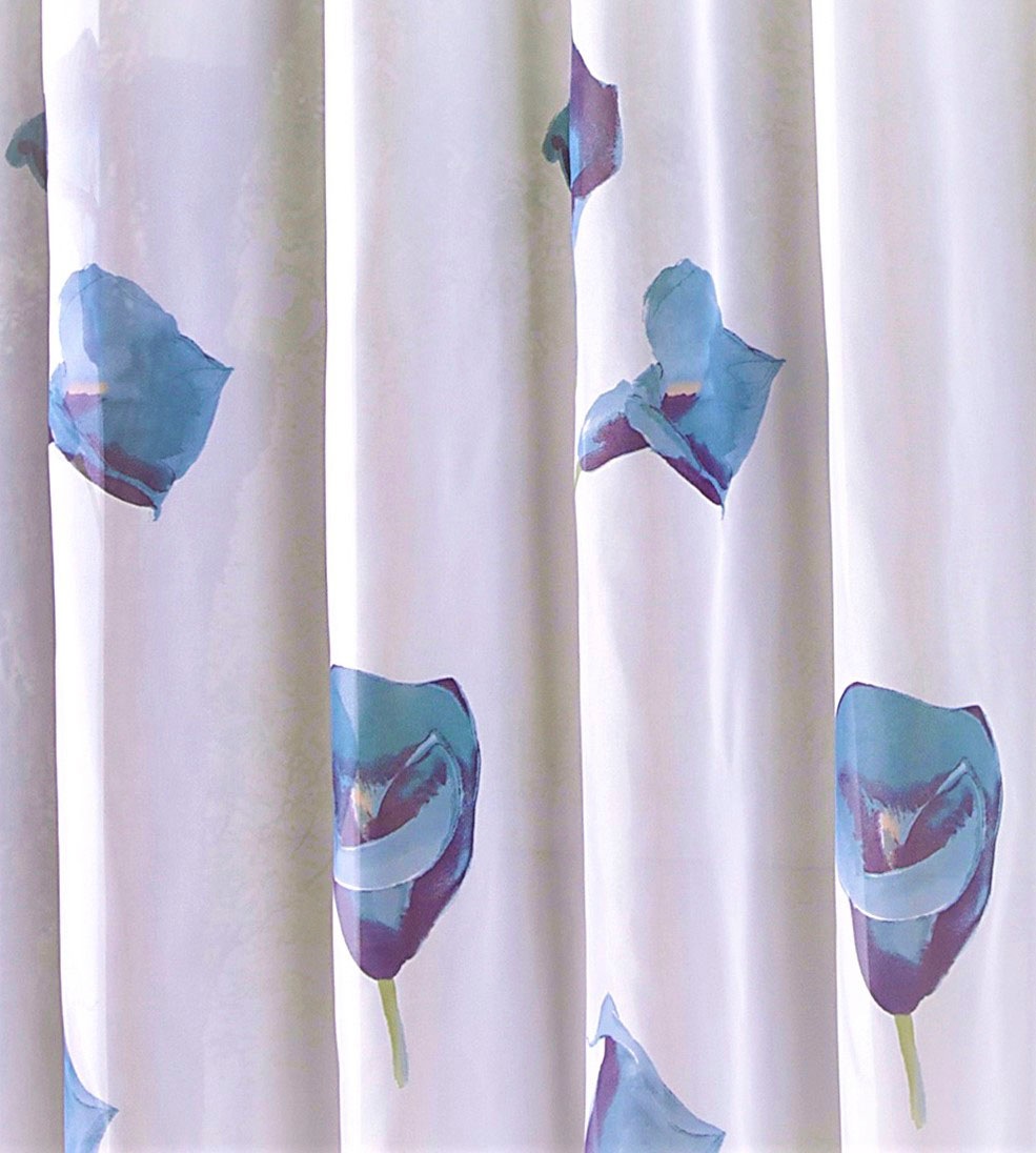 Weckbrodt Gardine "Calla" Smokband 1 Stk. tlg. Voile, bedruckt, floral, geb günstig online kaufen