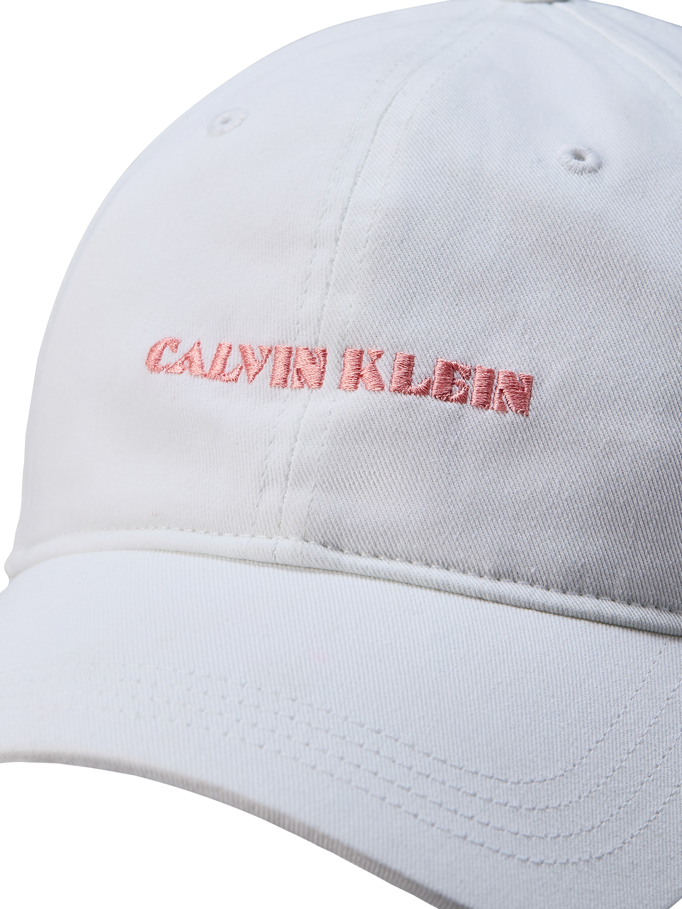 CALVIN KLEIN Damen Baseball Cap "APPAREL GRAPHIC CAP 2"hellweiß, unifarben, Web, Baumwolle, Caps, Regular fit und größenverstellbar