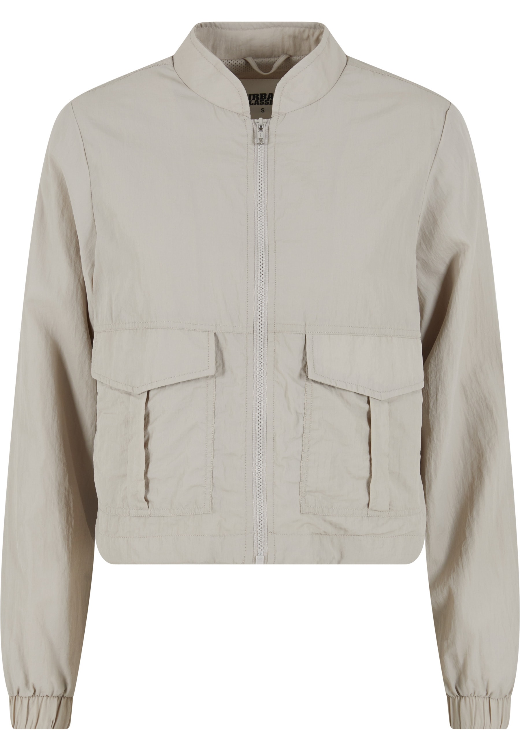 URBAN CLASSICS Windbreaker »Urban Classics Ladies Short Crinkle Jacket« 1 Stk. tlg. mit Kapuze