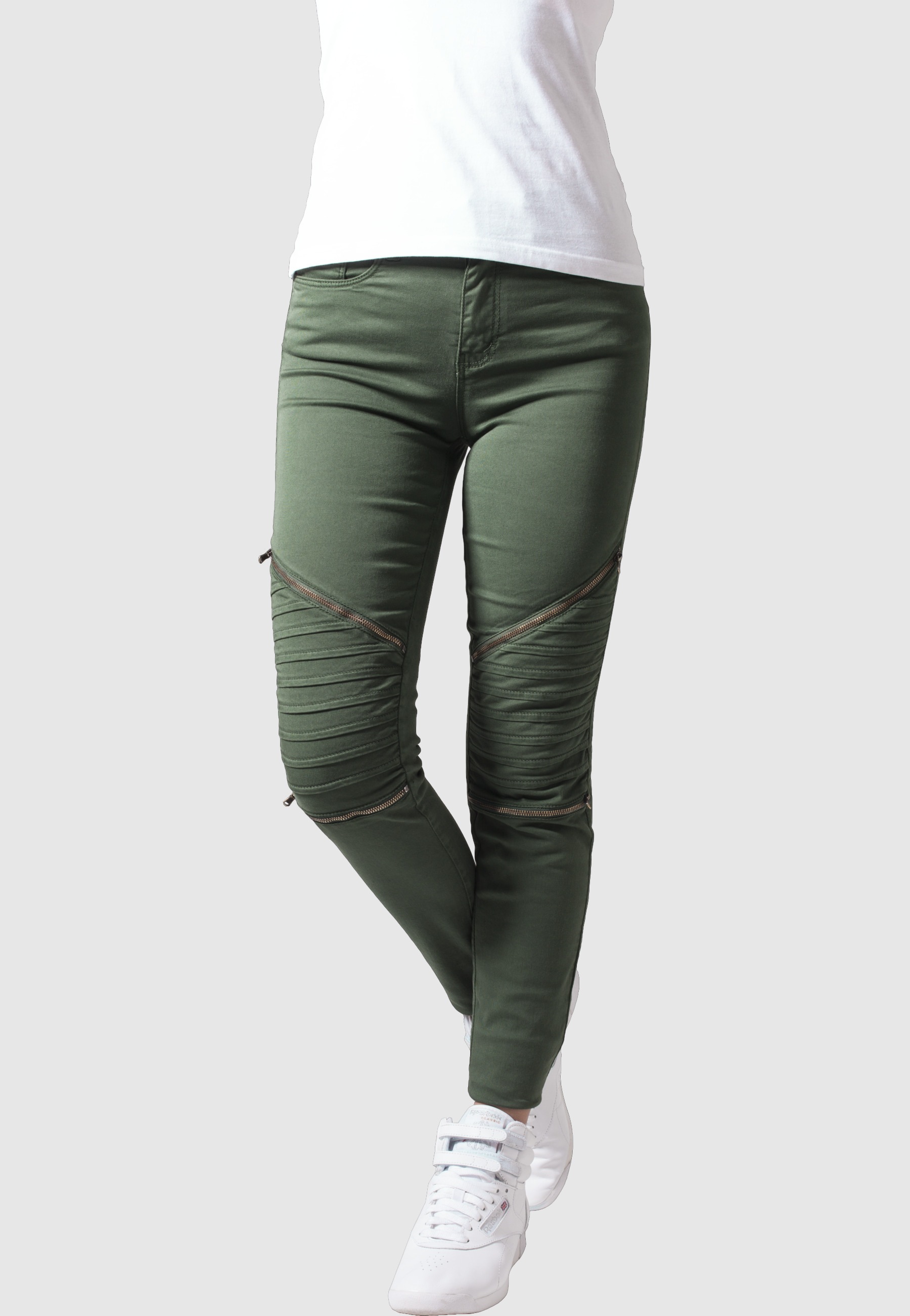 URBAN CLASSICS Bequeme Jeans »Urban Classics Damen Ladies Stretch Biker Pants« 1 Stk.