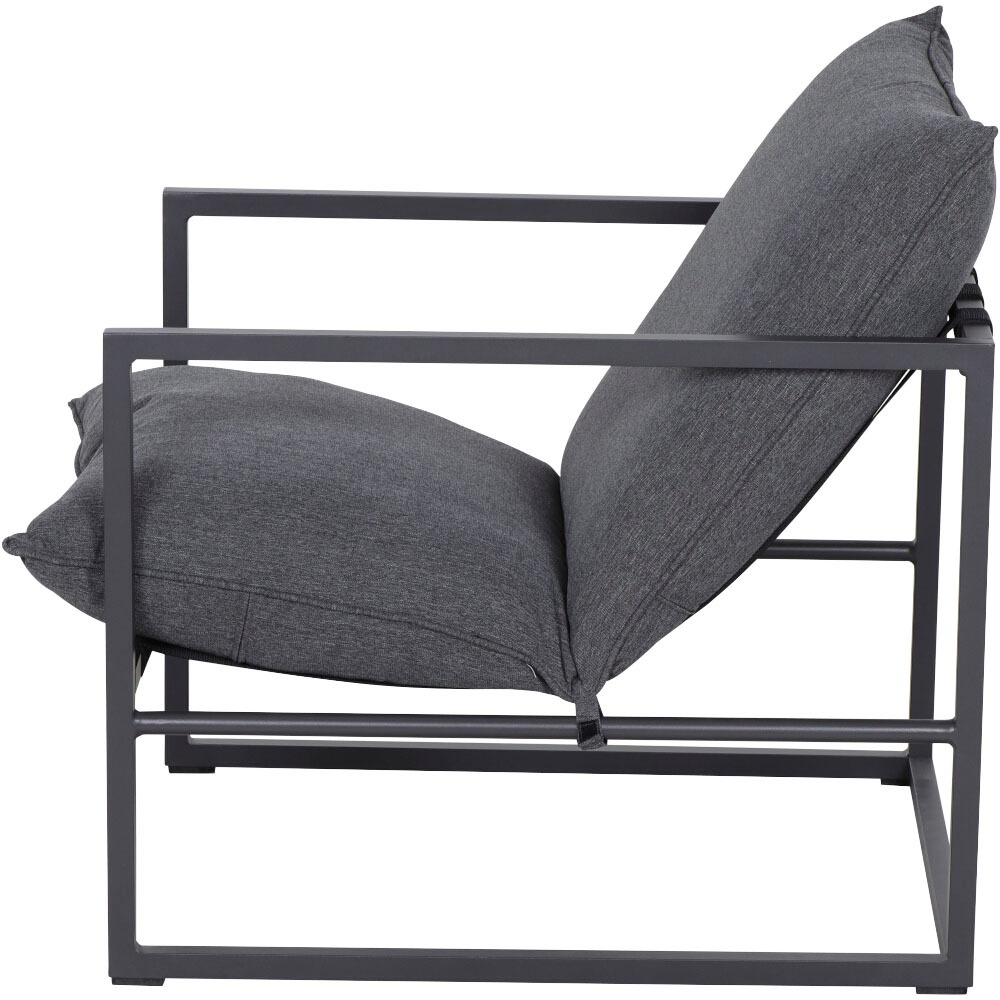 Siena Garden Gartenlounge-Sessel »Monza, Lounge Sessel«, Alu, Kissen jeans grey