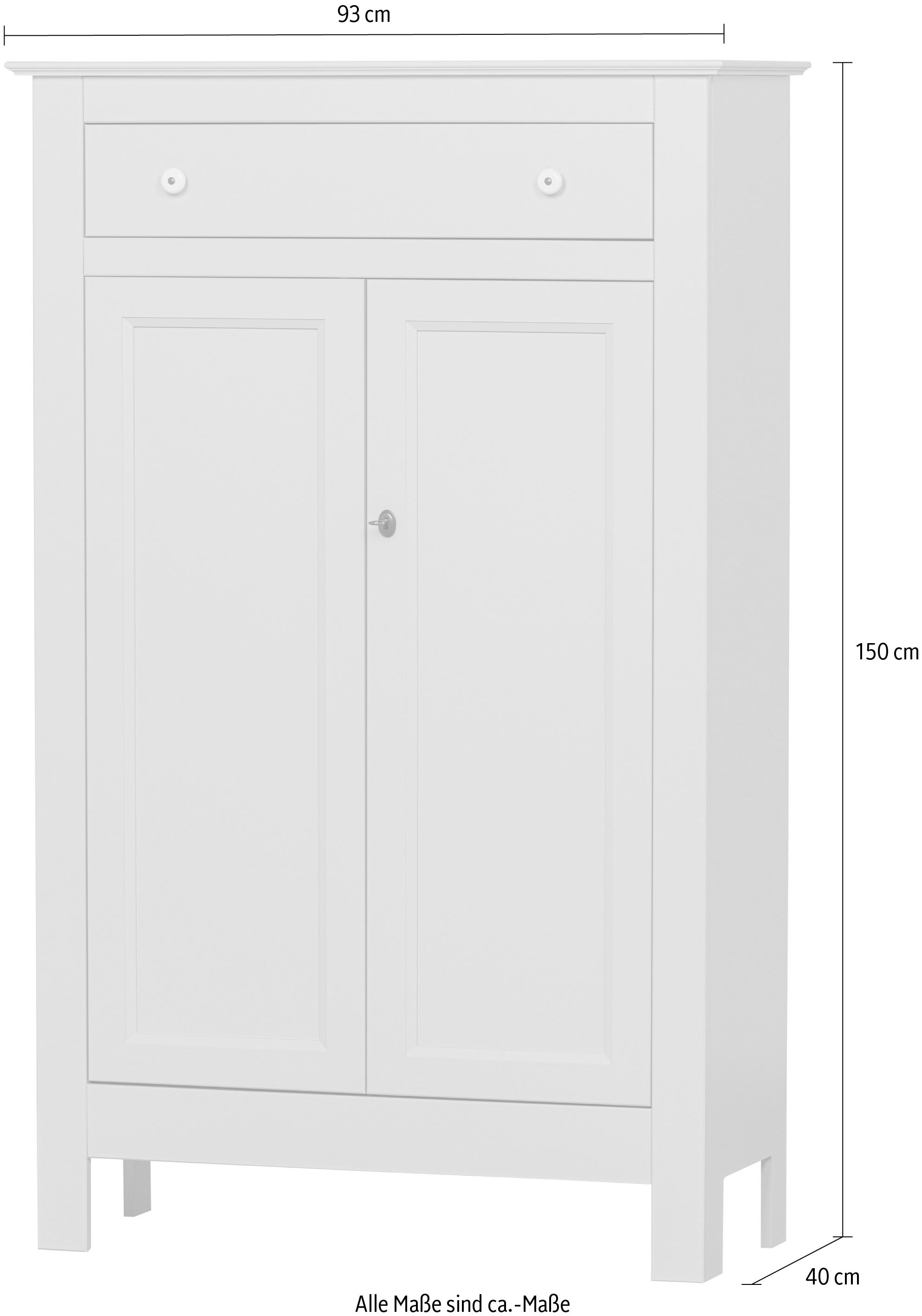 WOOOD Stauraumschrank »Eva« Tragkraft 15 kg pro Boden, MDF-Rückwand, Wandbefestigung empfohlen