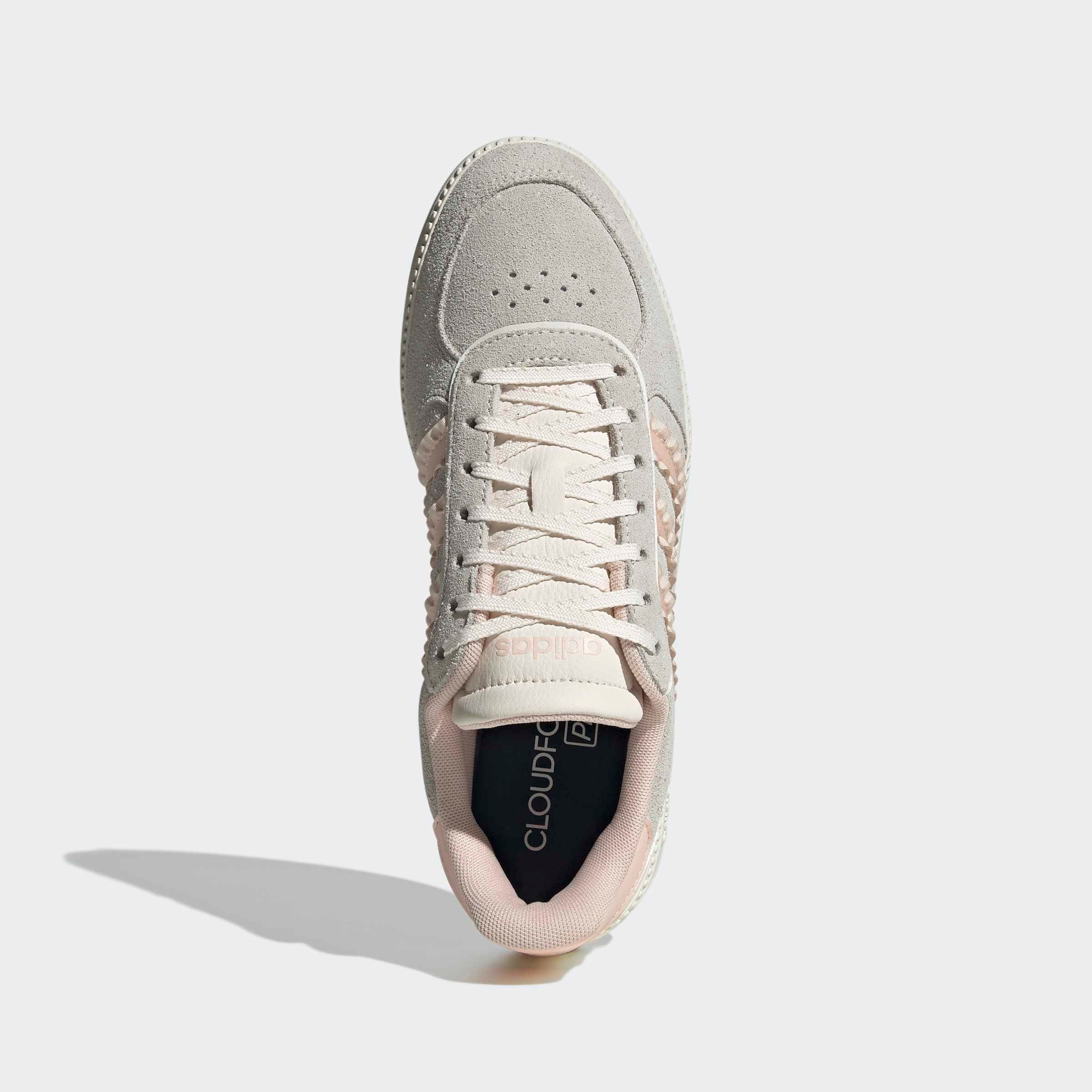 Sneaker ADIDAS SPORTSWEAR "BREAKNET SLEEK", Damen, Gr. 38, chalk weiß, blush pink, sanftes weiß, Leder, Synthetik, Schuhe Sneaker 3
