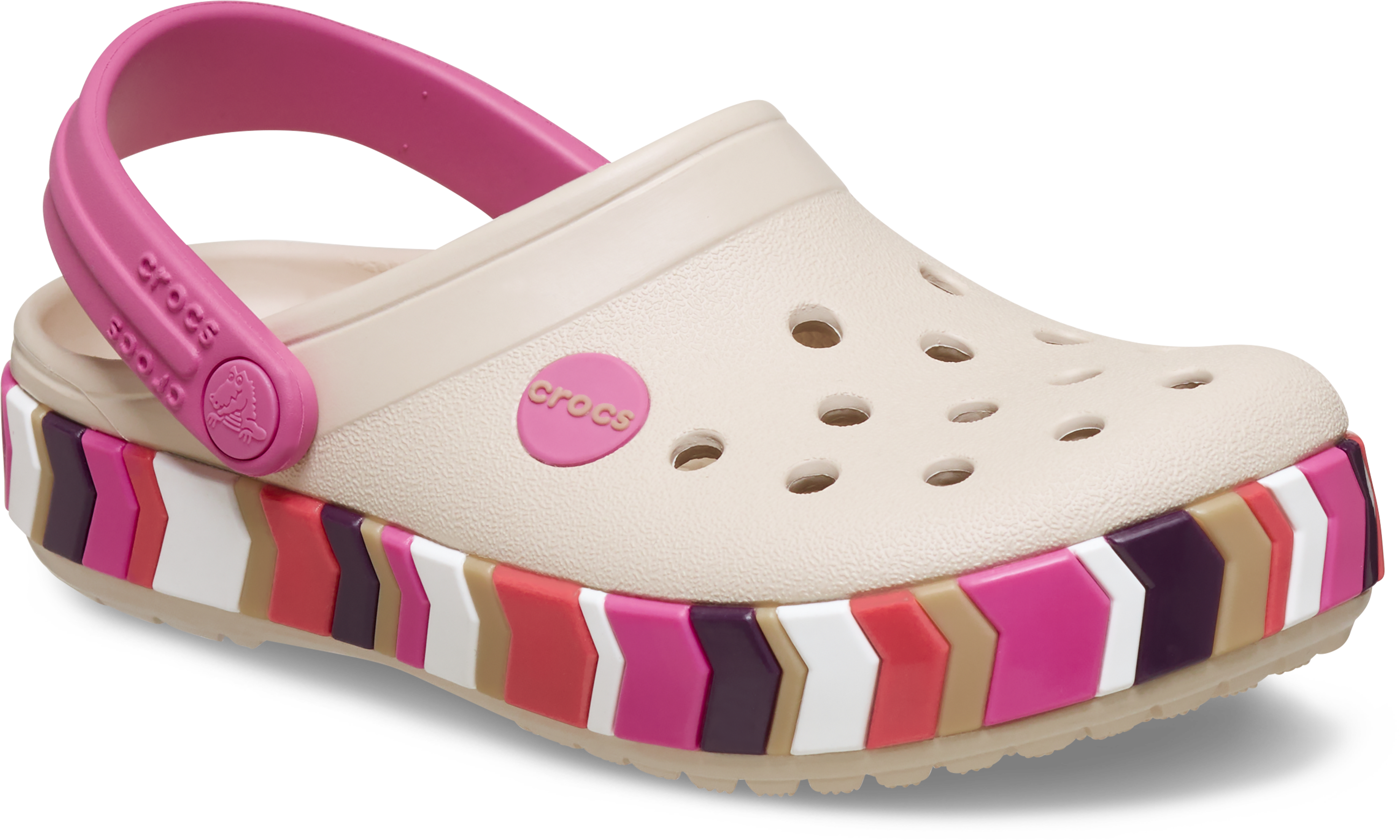 Crocs Clog "Crocband Chevron Band Clog T" Schlupfschuh, Hausschuh mit schwenkbarem Fersenriemen