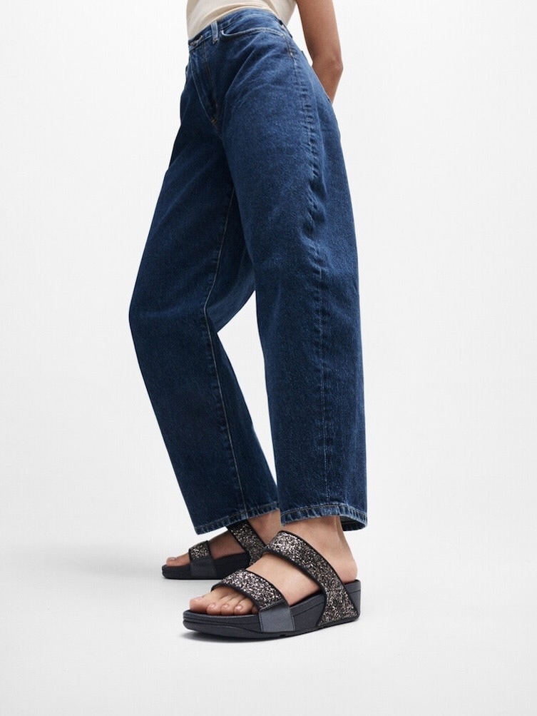 Fitflop Pantolette »LULU MULTI-TONAL GLITTER«, Badeschuh, Slides, Sandale mit Glitter