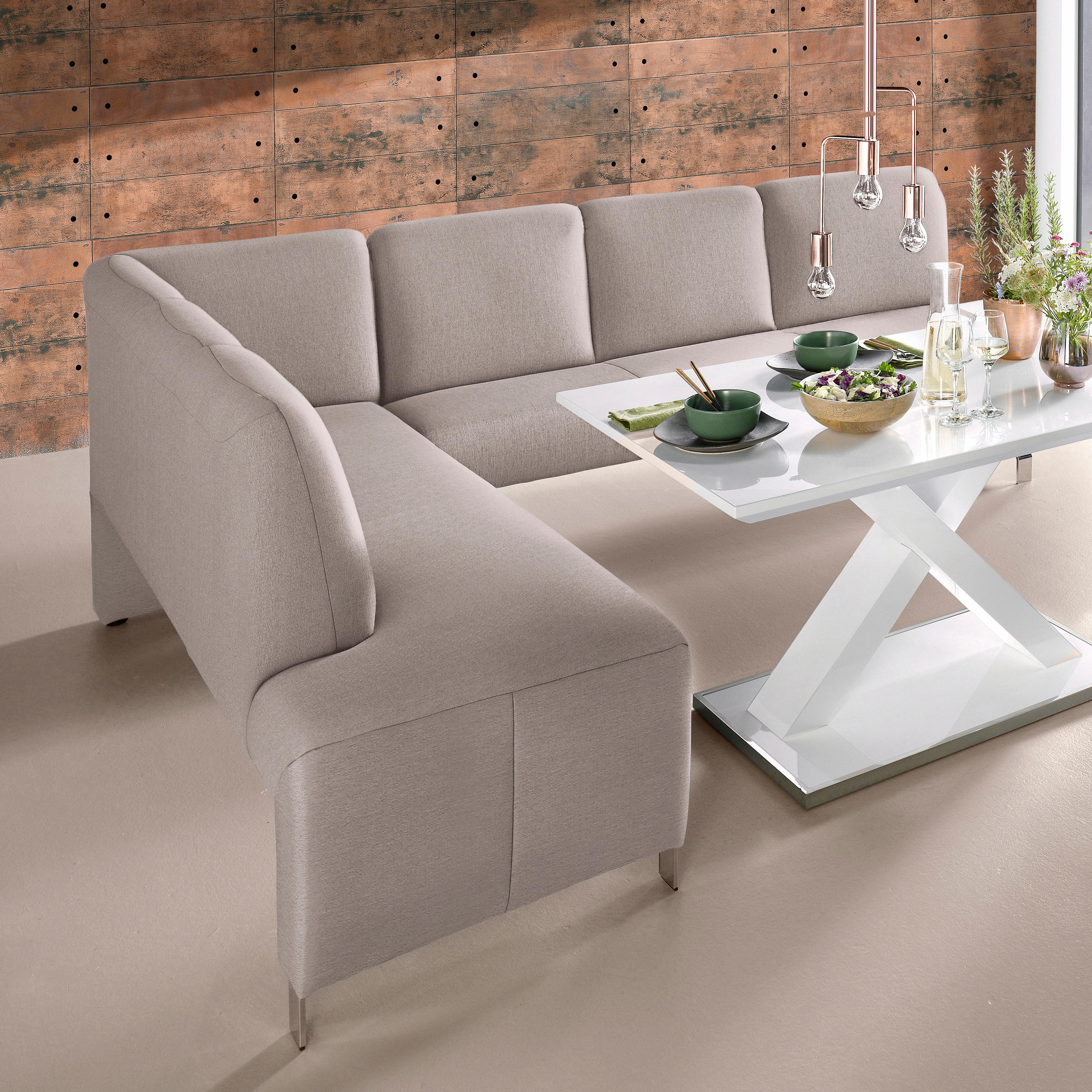 exxpo - sofa fashion Eckbank "Intenso, modern, 263/198 cm (B/T)" hohe Bodenfreiheit, frei im Raum stellbar, hoher Sitzkomfort