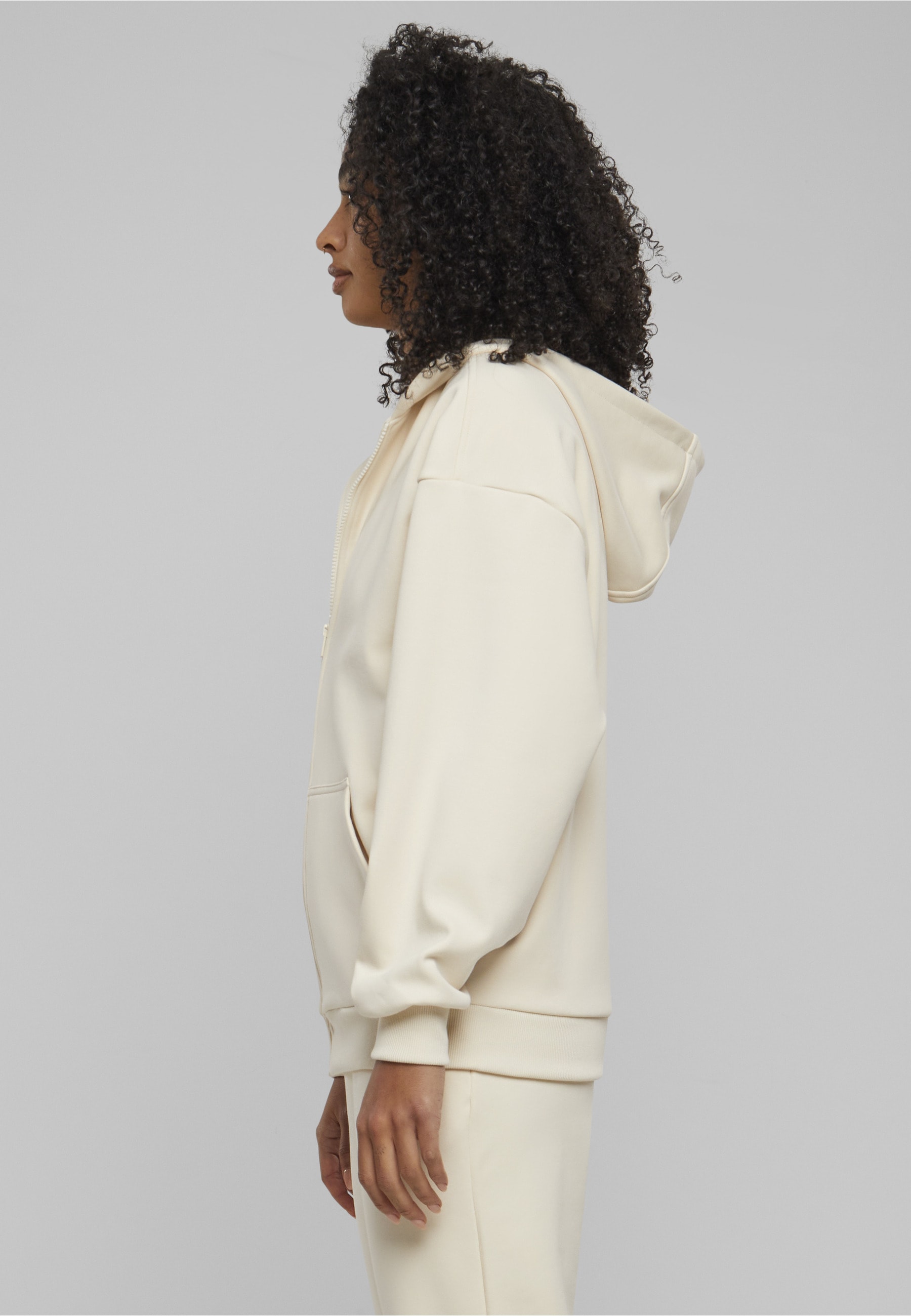 URBAN CLASSICS Kapuzenpullover »Urban Classics Damen Ladies Cozy Oversized Zip Hoody«