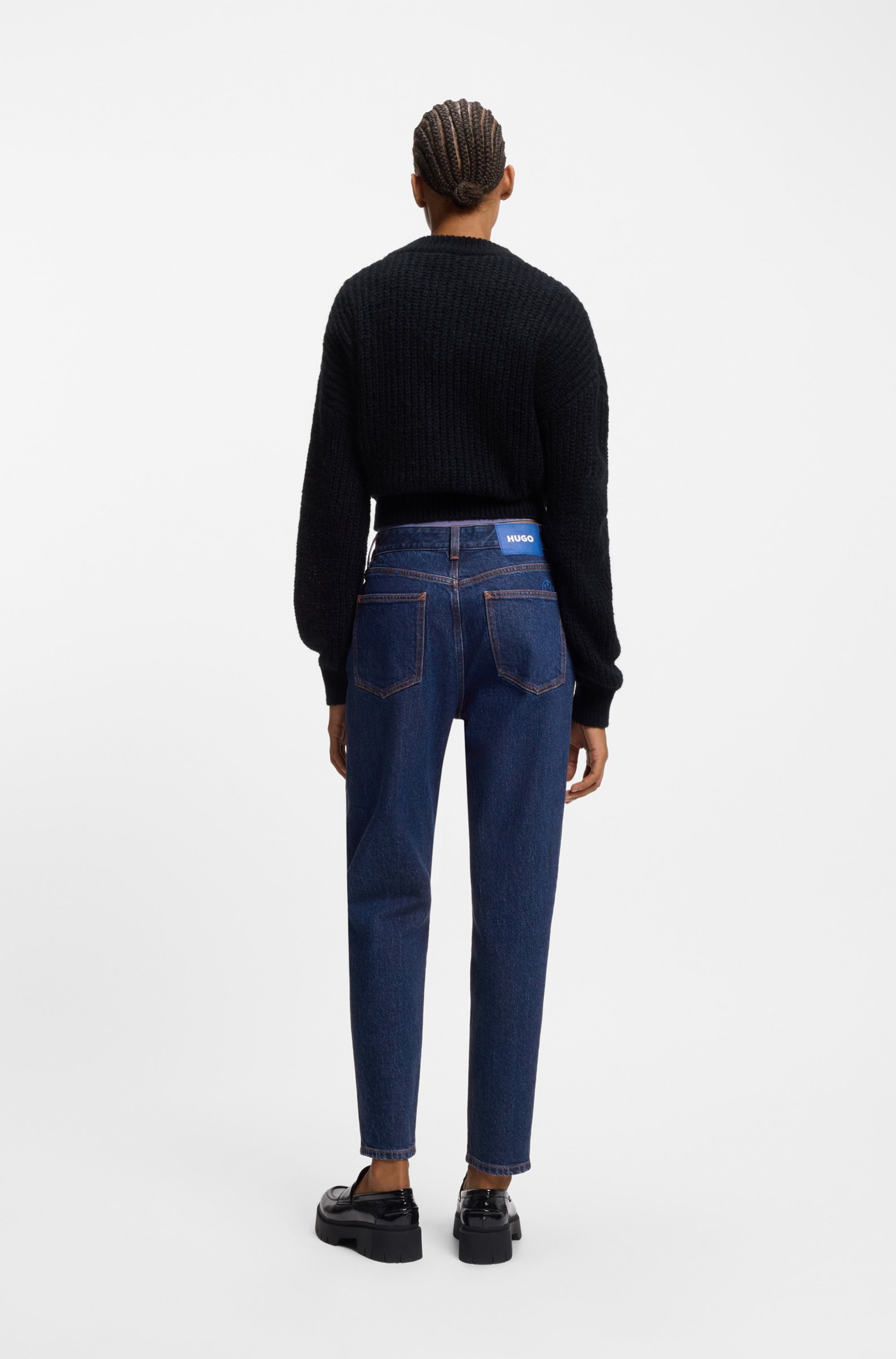 HUGO Blue Mom-Jeans »Noe«, Straight Fit Jeans mit hoher Leibhöhe