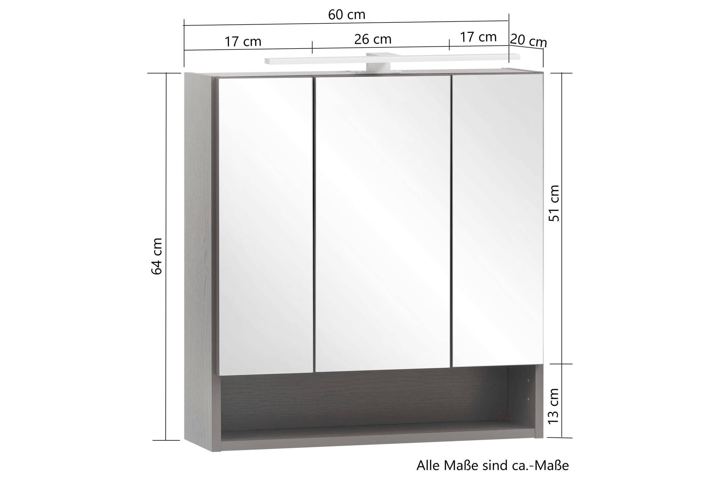 HELD MÖBEL Spiegelschrank »Stubach«, Breite BAUR | 60 cm bestellen