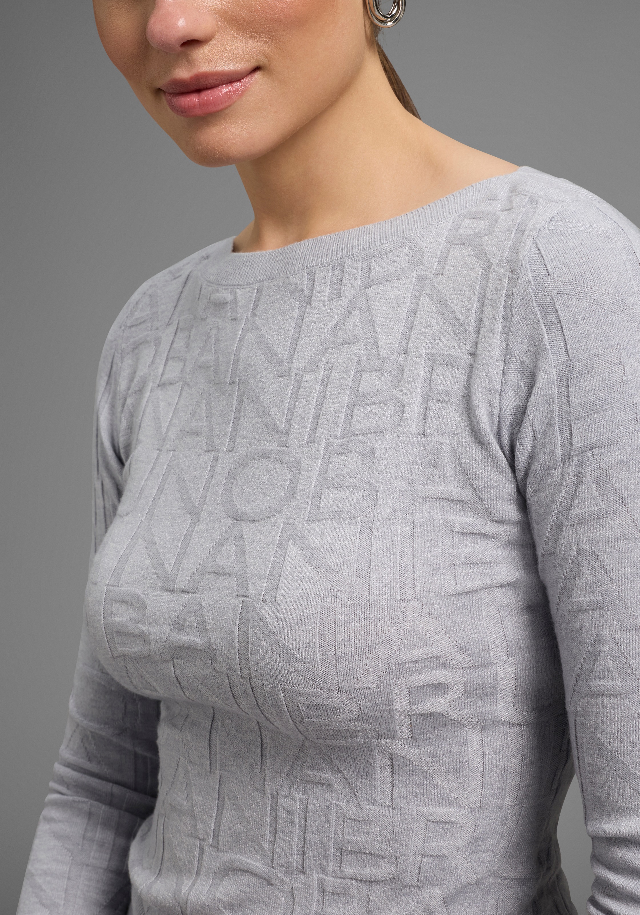 Thumbnail - Bruno Banani Strickpullover mit Marken-Strickmuster