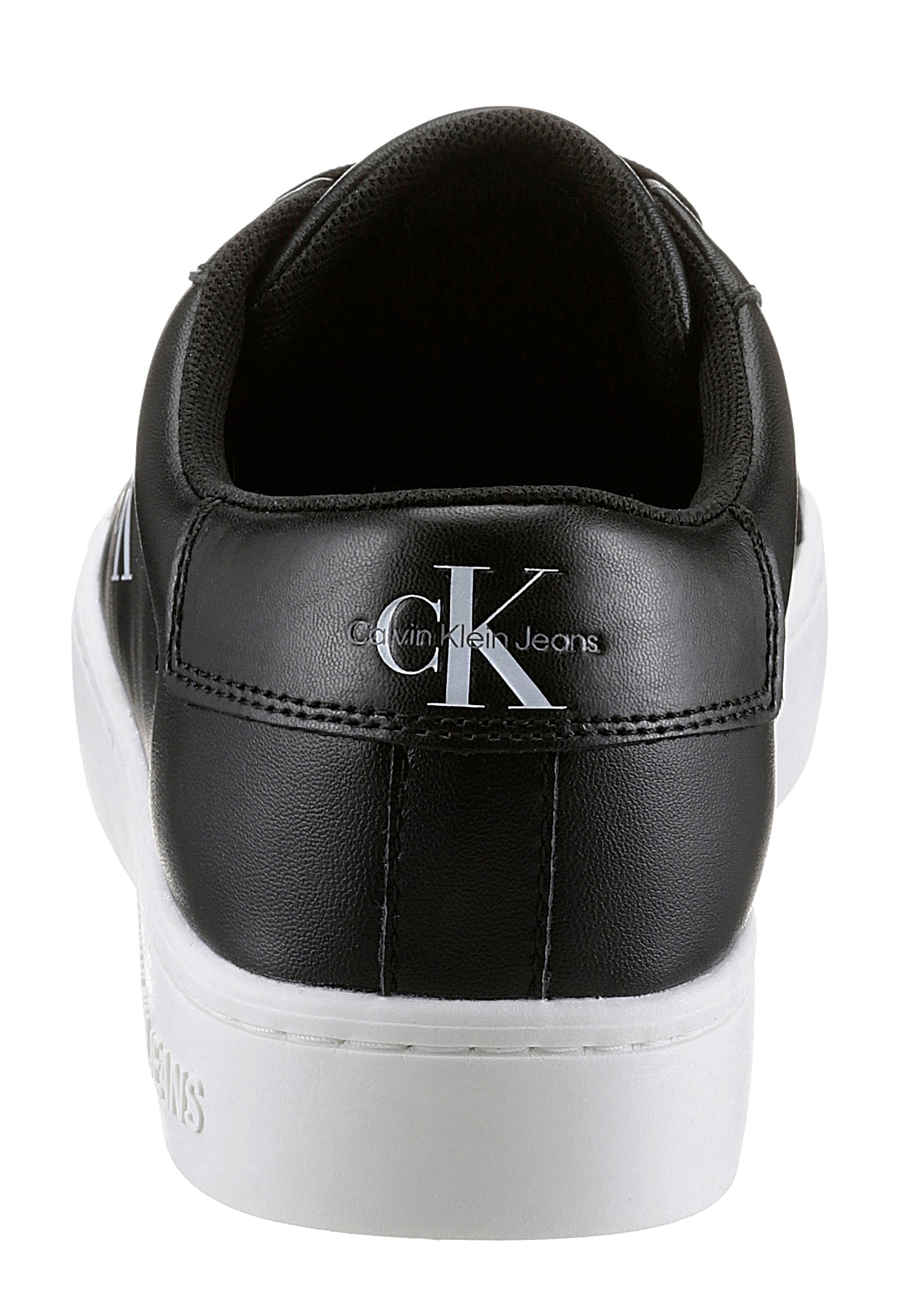 Calvin Klein Jeans Sneaker »CLASSIC CUPSOLE LACEUP LOW LTH«, mit kontrastfarbigen Logodruck, Freizeitschuh, Halbschuh, Schnürschuh